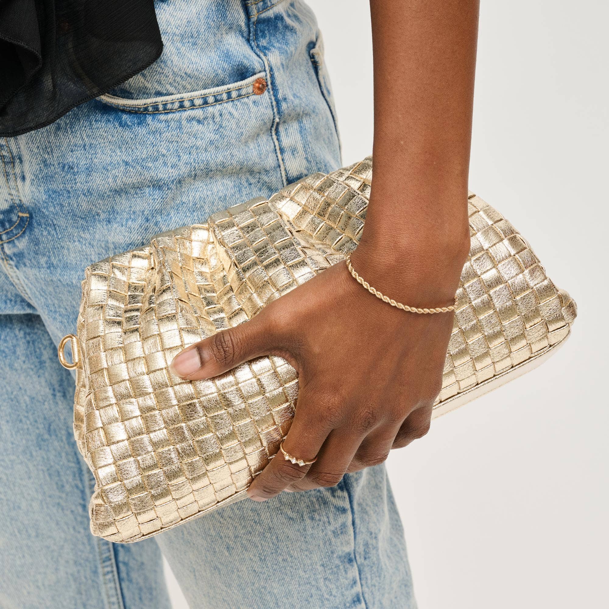 Tate Woven Frame Clutch-Urban Expressions-Happy on Main