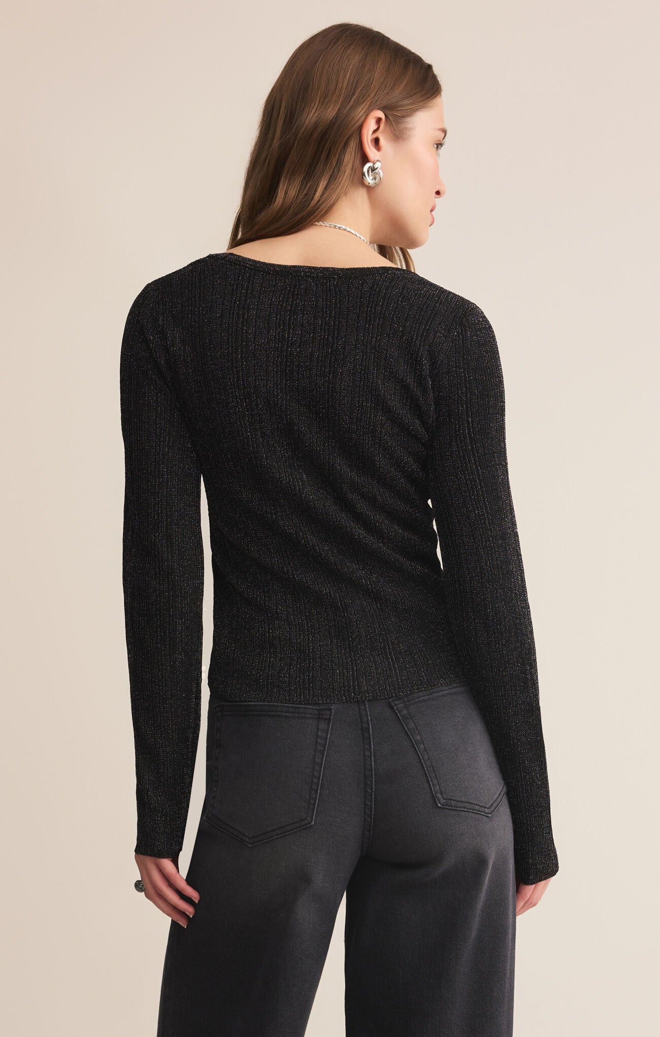 Abel Shimmer Sweater Top-Core Sweaters-Happy on Main