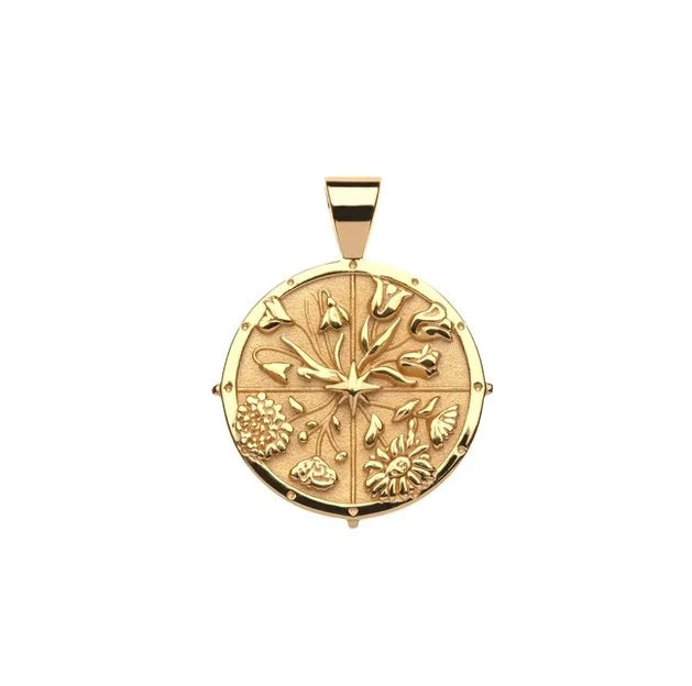 HOPE JW Small Pendant Coin - 16-18" Beaded Satellite Chain-Jane Win-Happy on Main