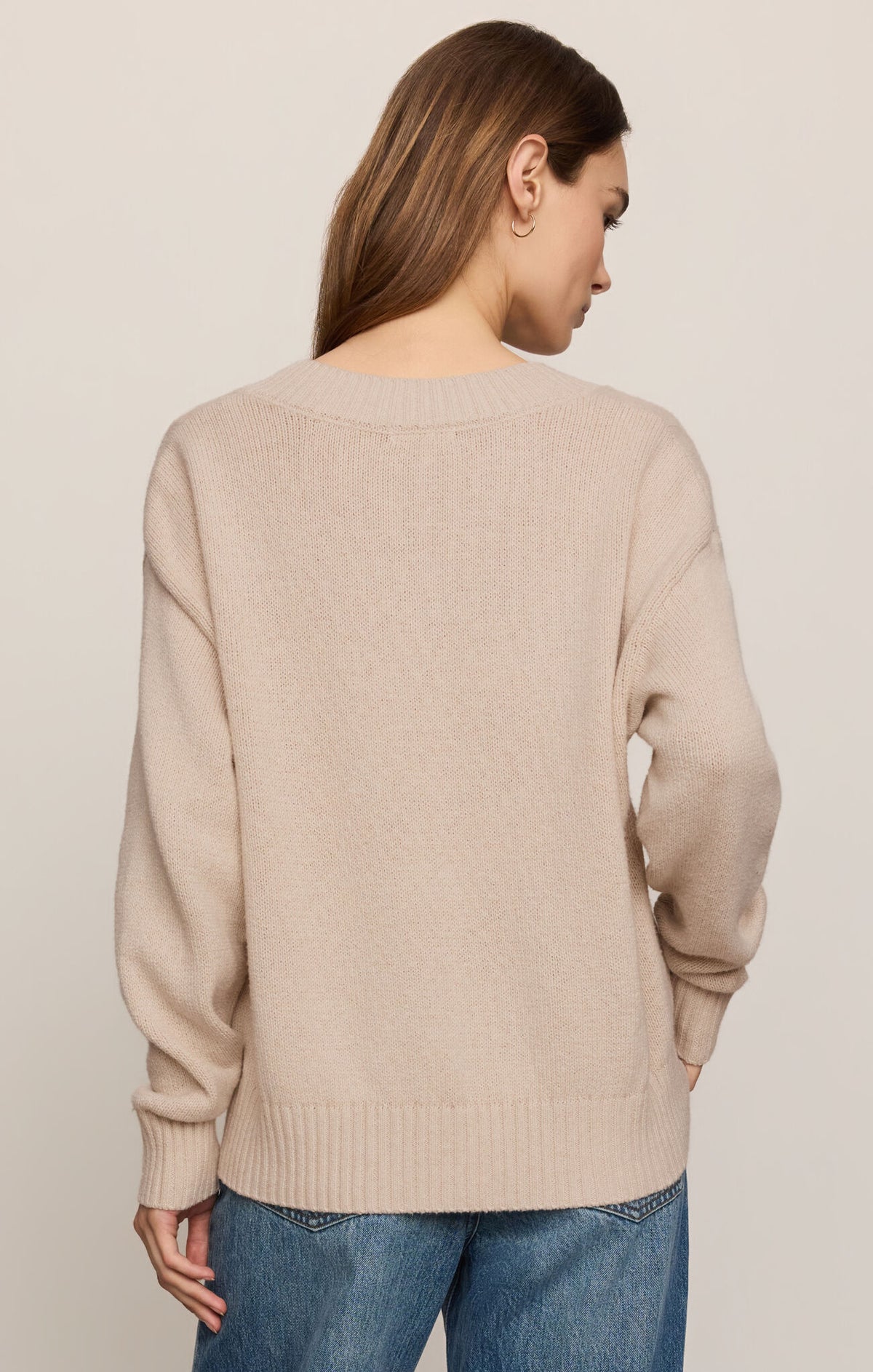 Cloud Spun V-Neck Sweater - Frosted Pearl-Z Supply-Happy on Main