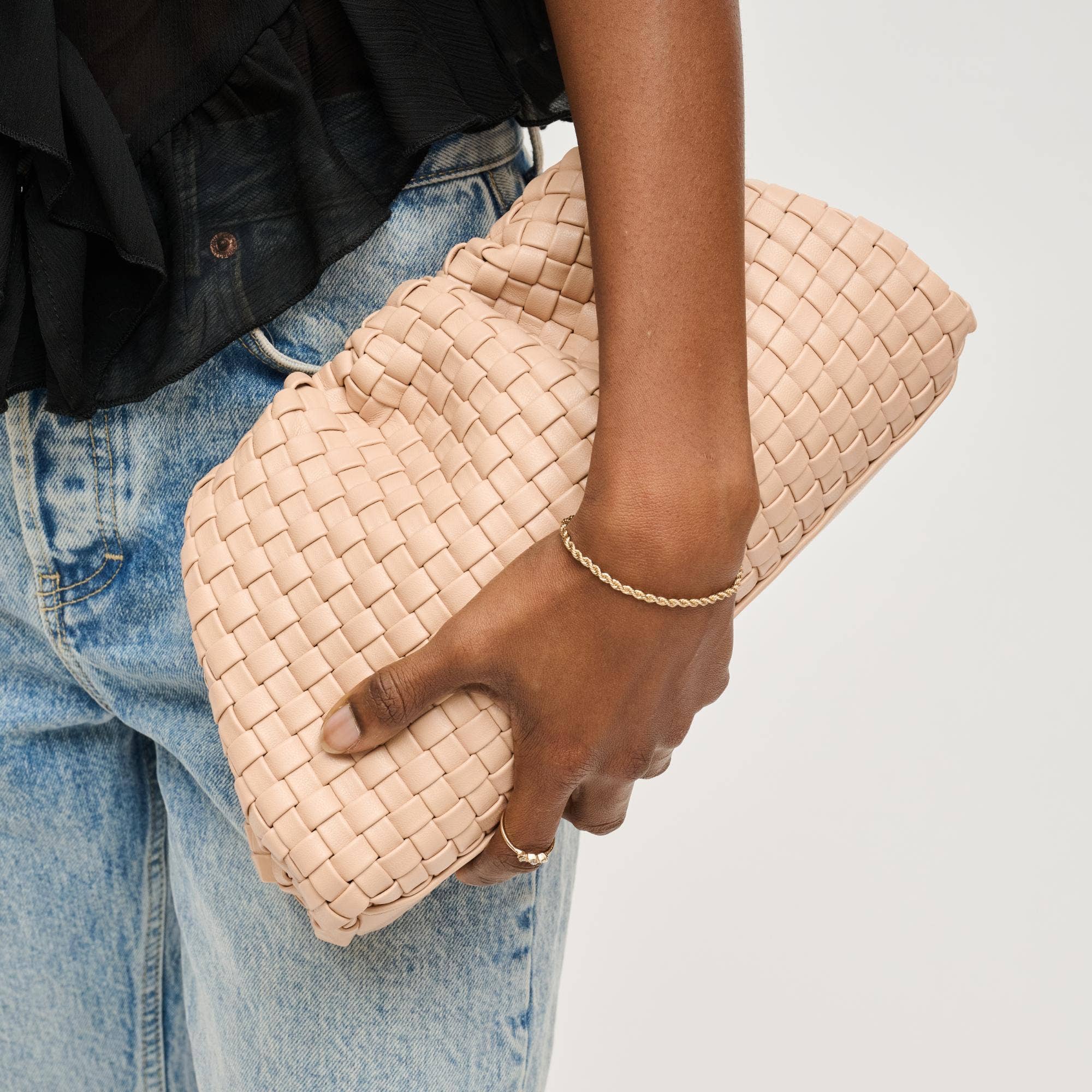 Tate Woven Frame Clutch-Urban Expressions-Happy on Main