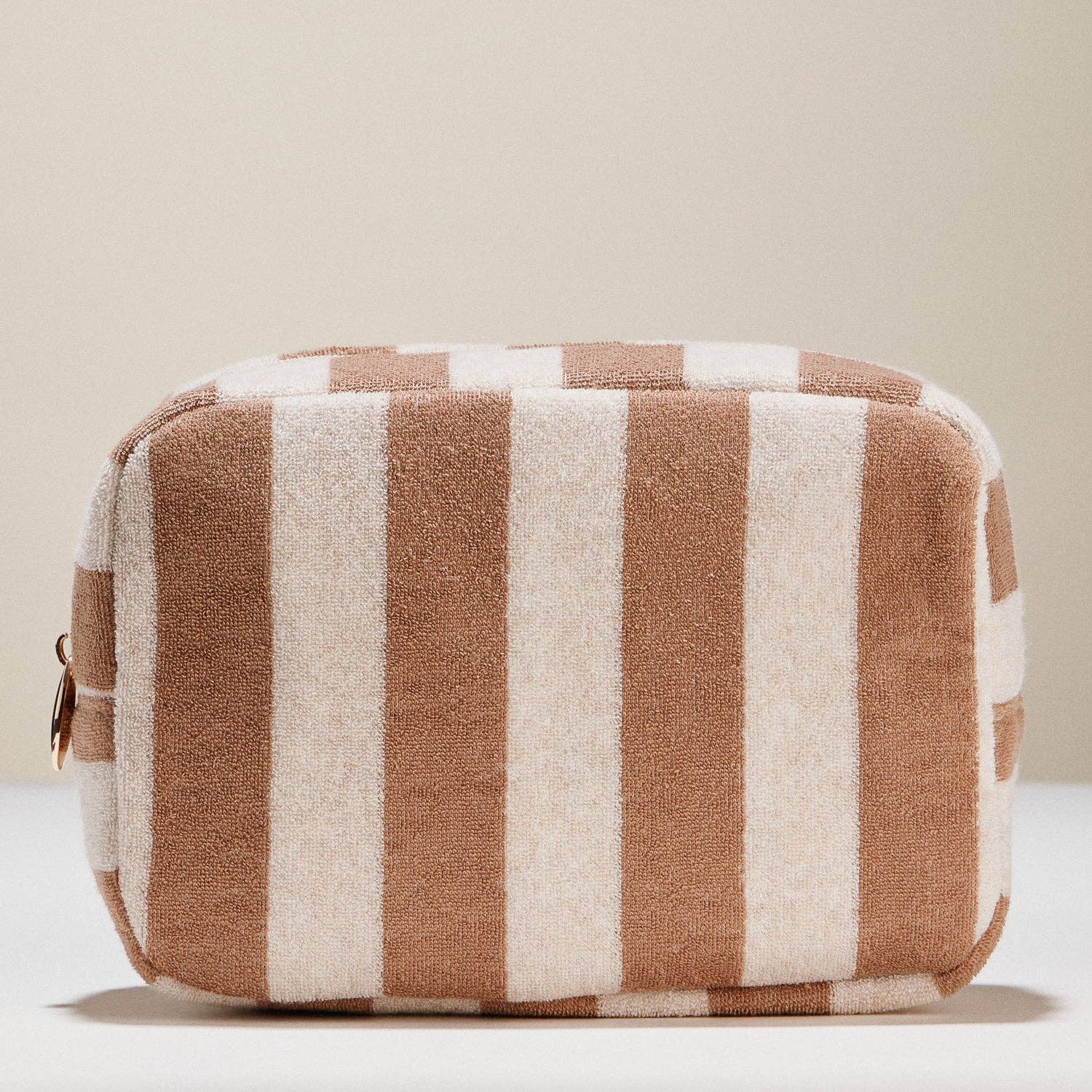Striped Terry Fabric | Travel Pouch-Frem-Happy on Main