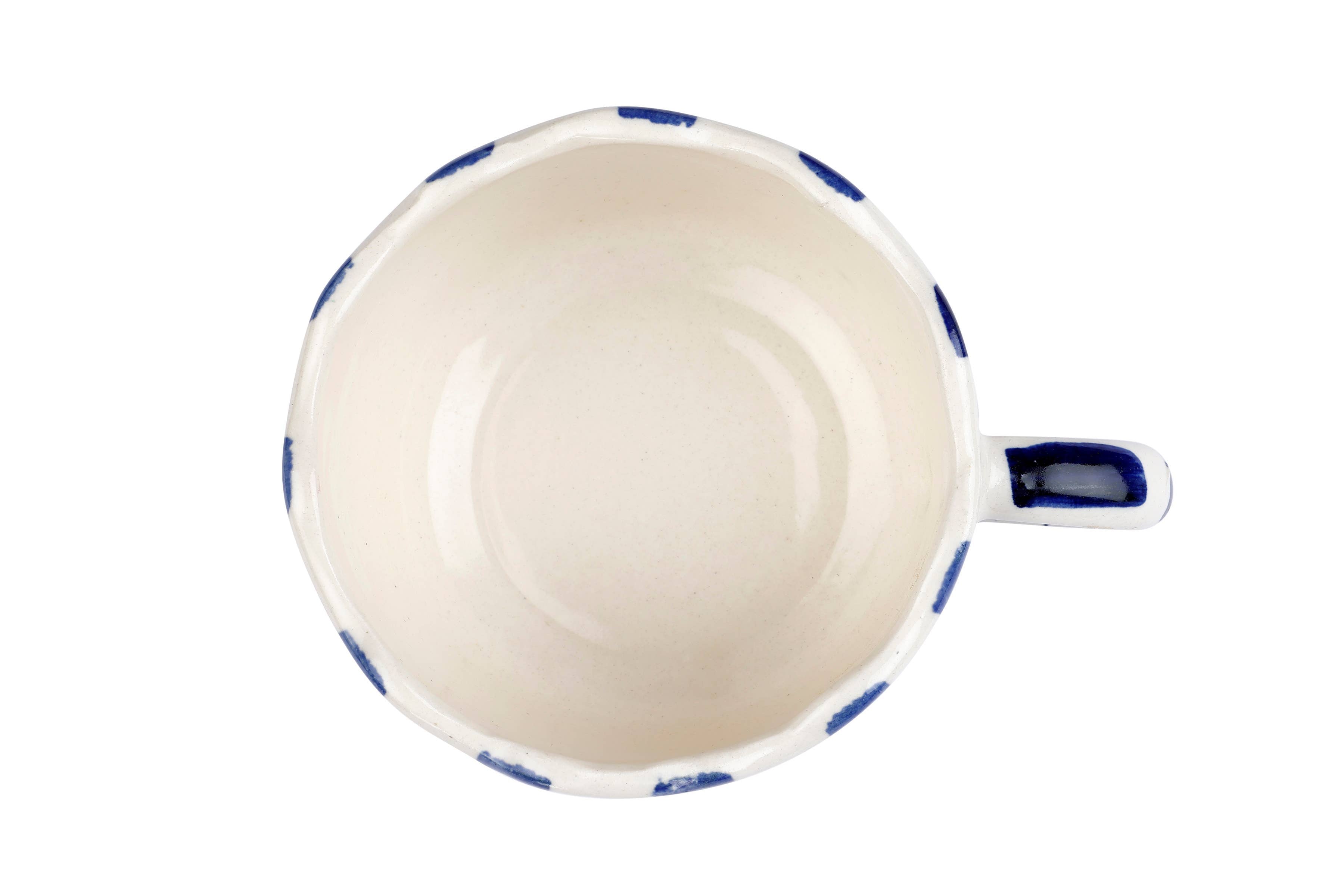 Ceramic Blue Cappuccino Cup, 2.9 x 3.9 Inches-Home Decor-Happy on Main