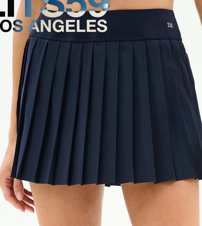 Shira Pleated Skort-Indigo