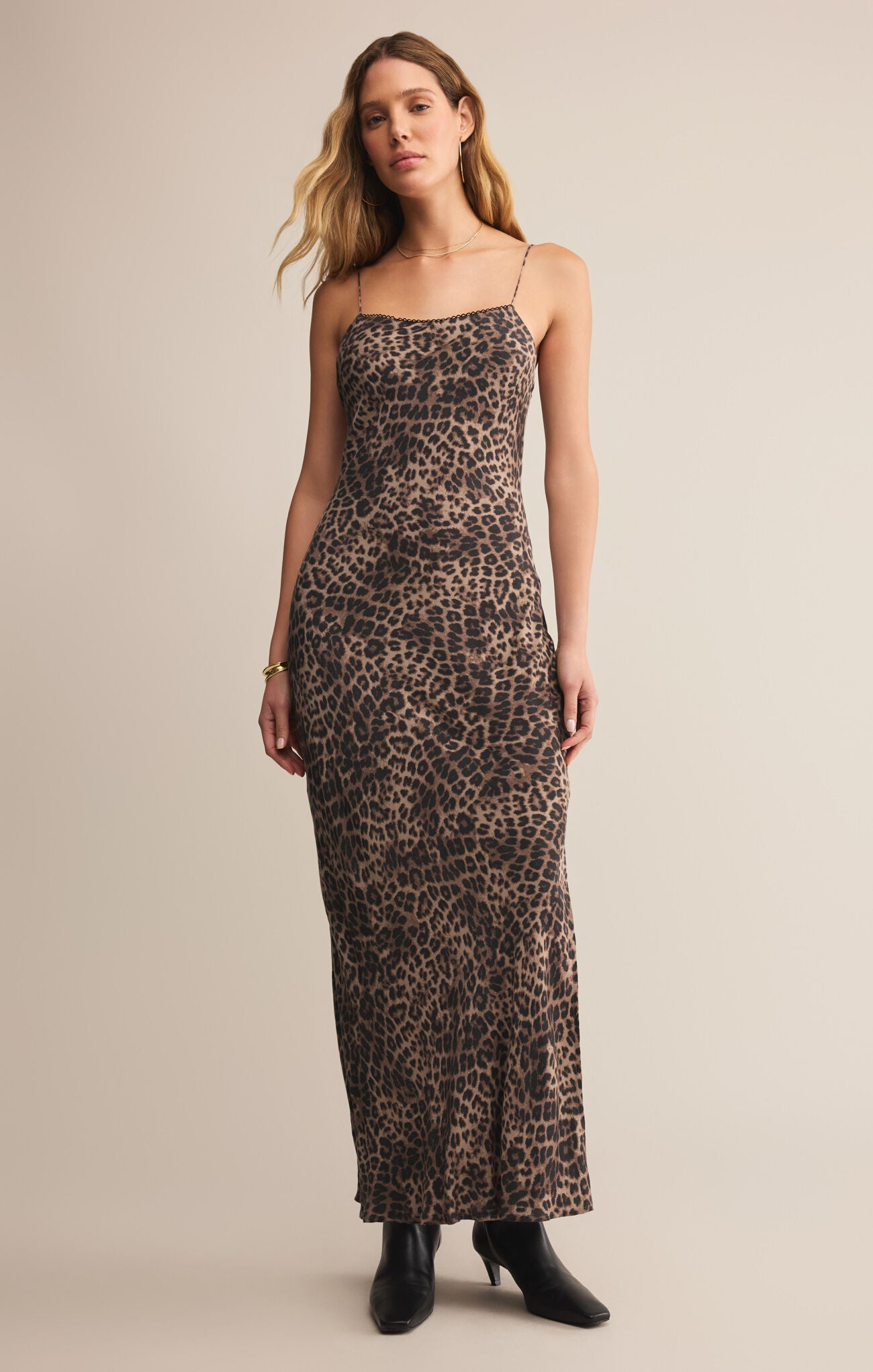 Cielo Leopard Midi Dress-Dressy Dresses-Happy on Main