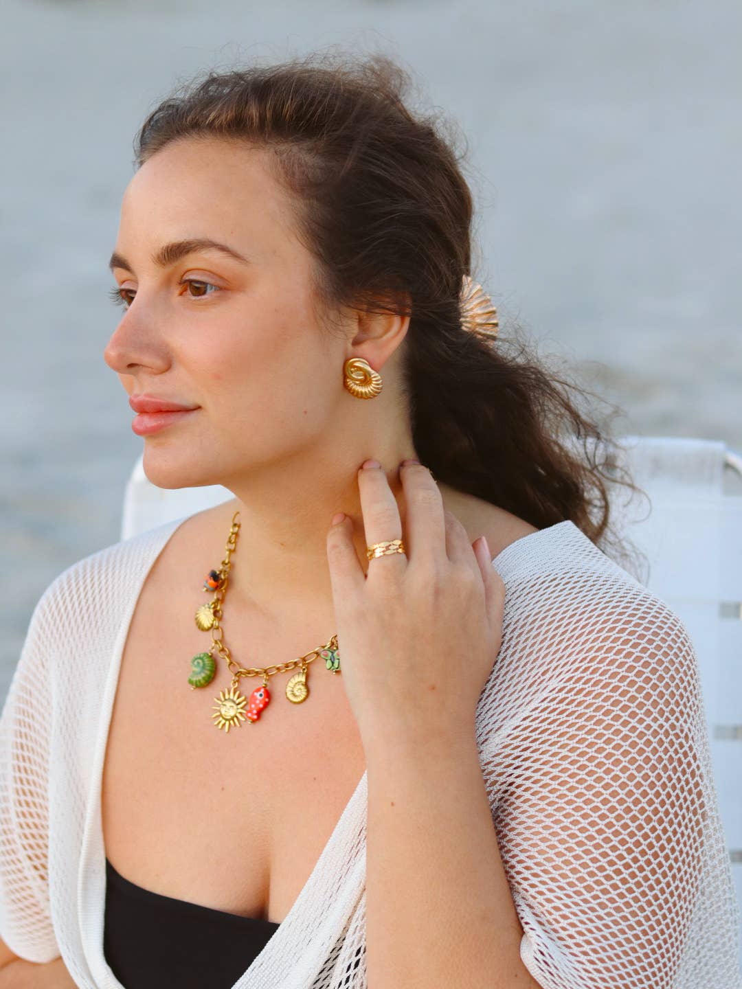 Sol Del Mar Charm Necklace-Everyday Jewelry-Happy on Main