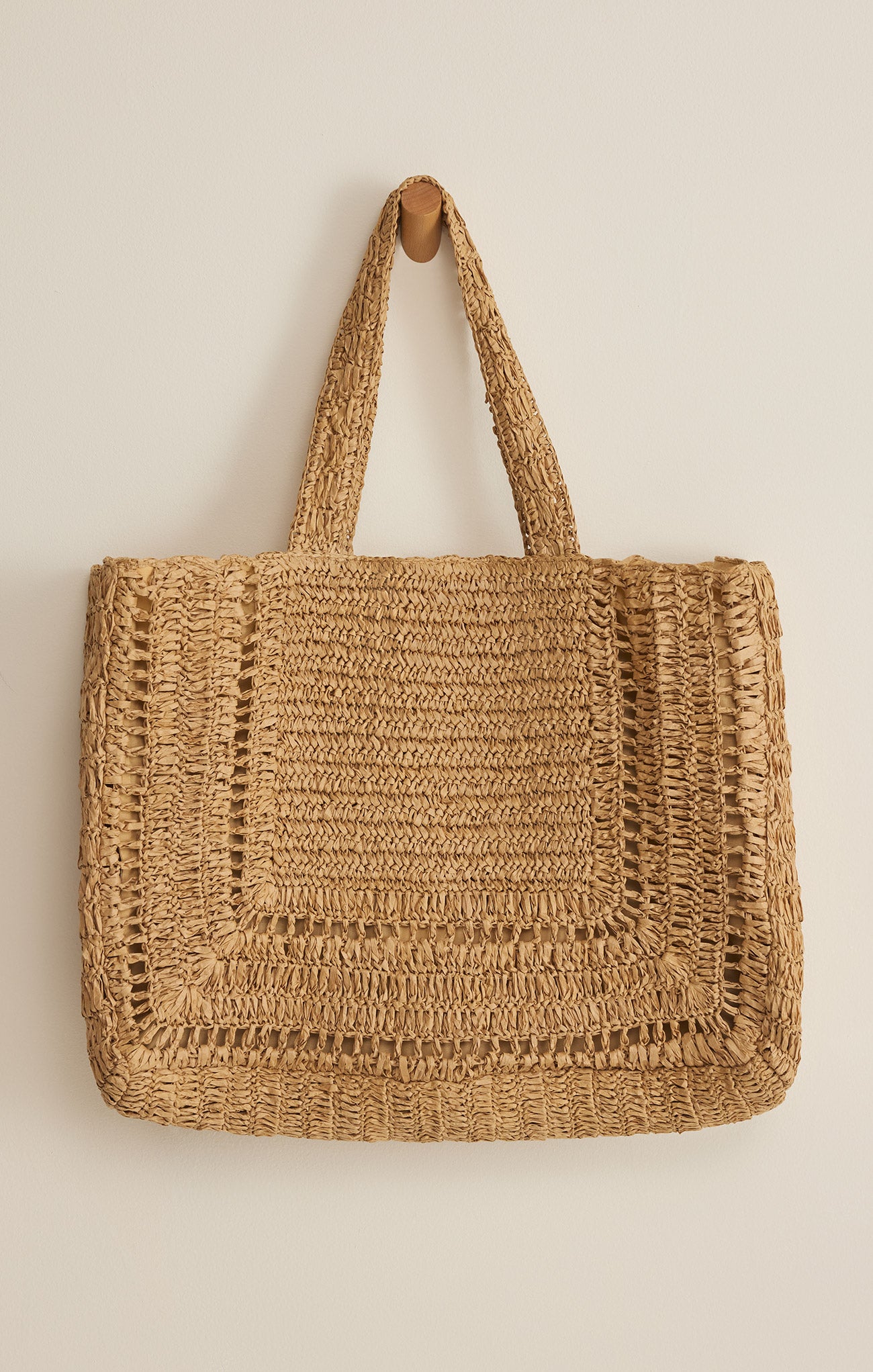Hideaway Raffia Tote - Natural-Z Supply-Happy on Main