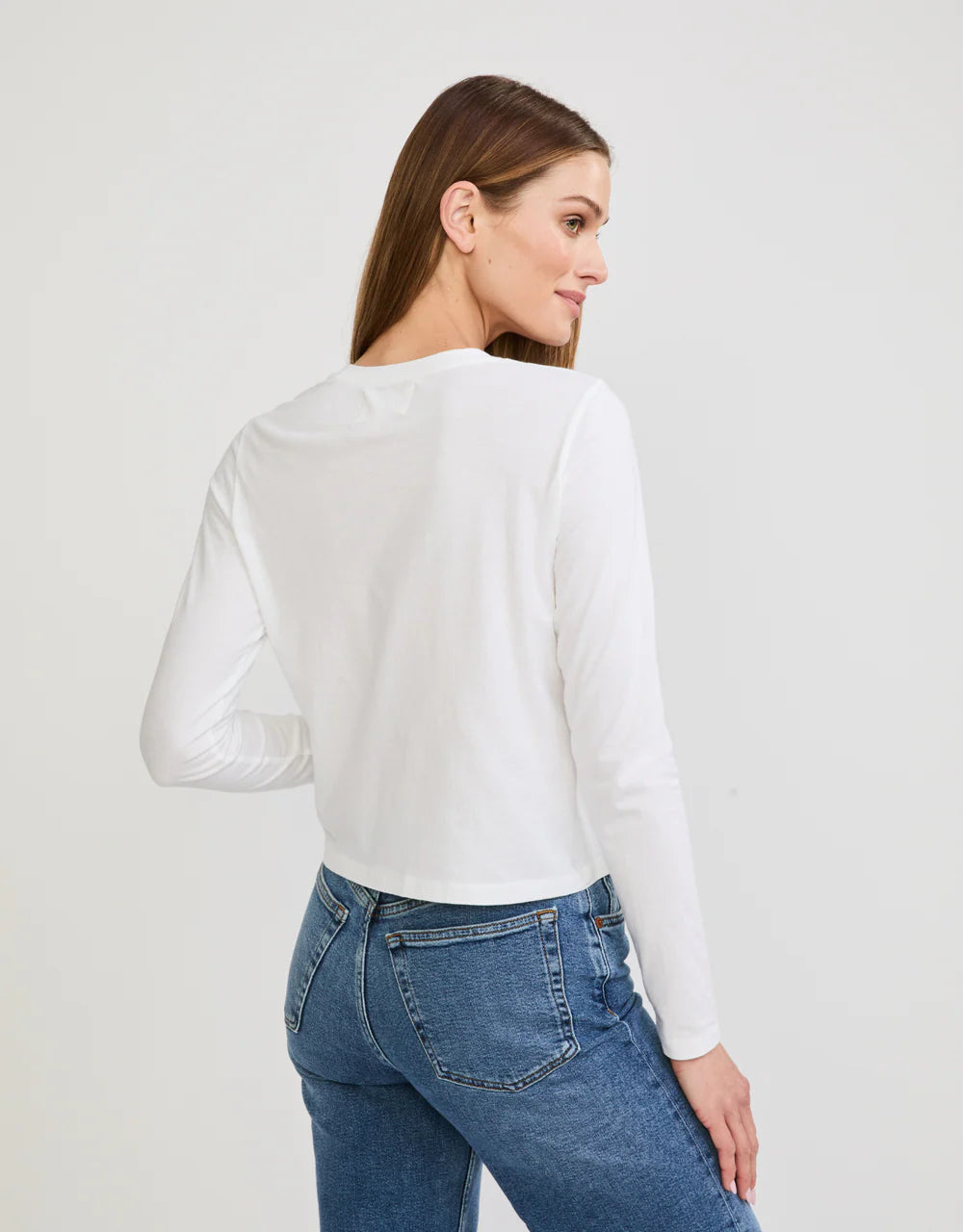 Austin Long Sleeve Tee - White-Maison Wheat-Happy on Main