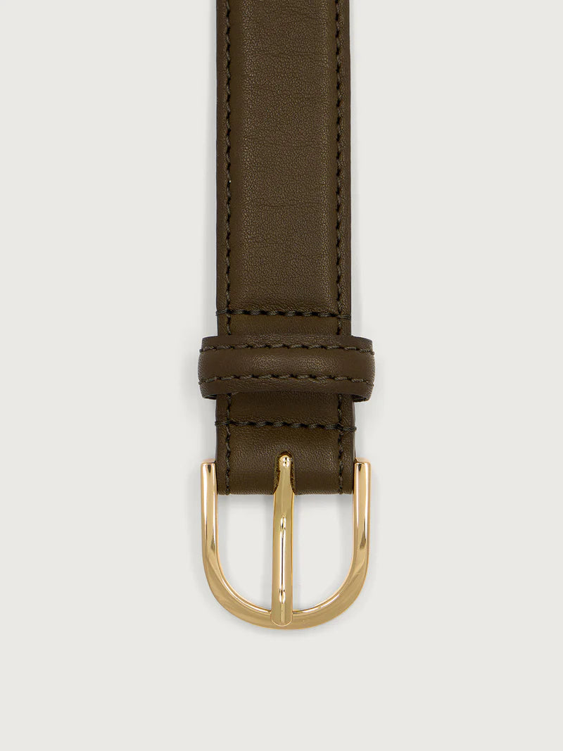 Sarei Belt Leather - Dark Olive-Varley-Happy on Main