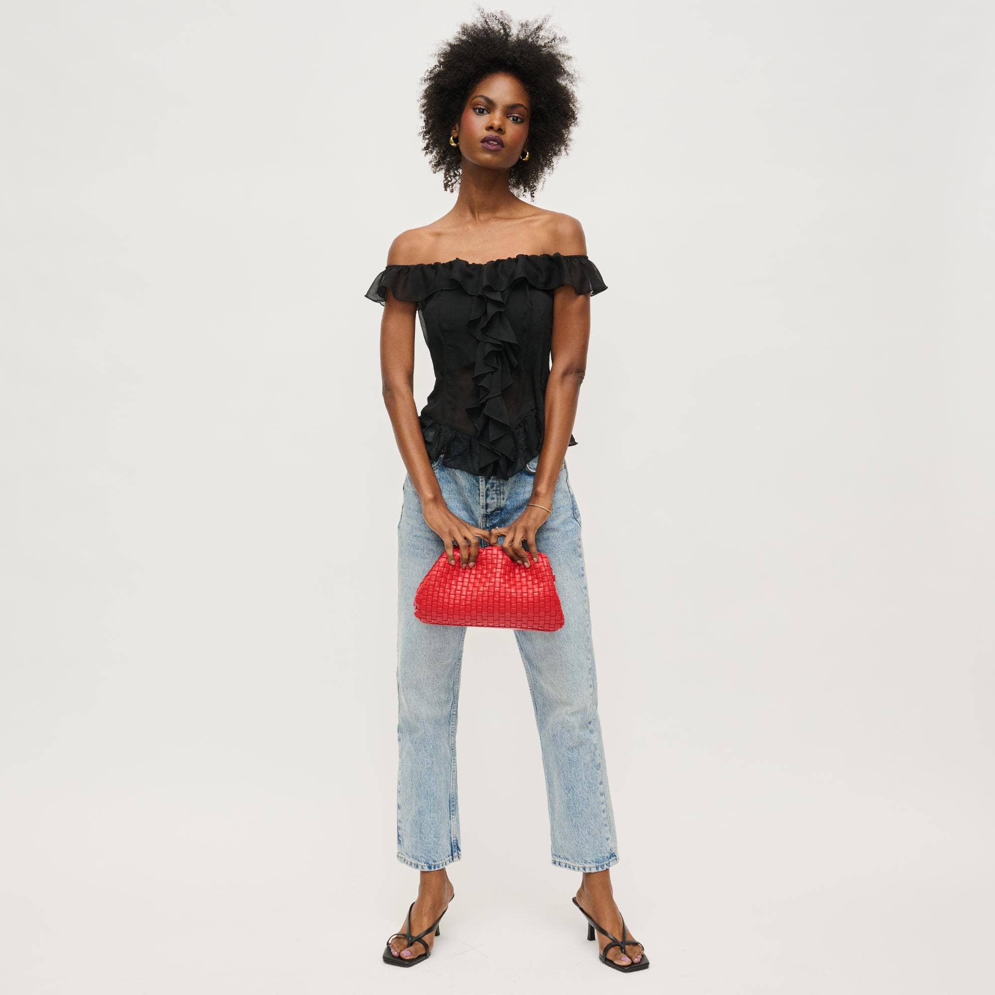 Tate Woven Frame Clutch-Urban Expressions-Happy on Main