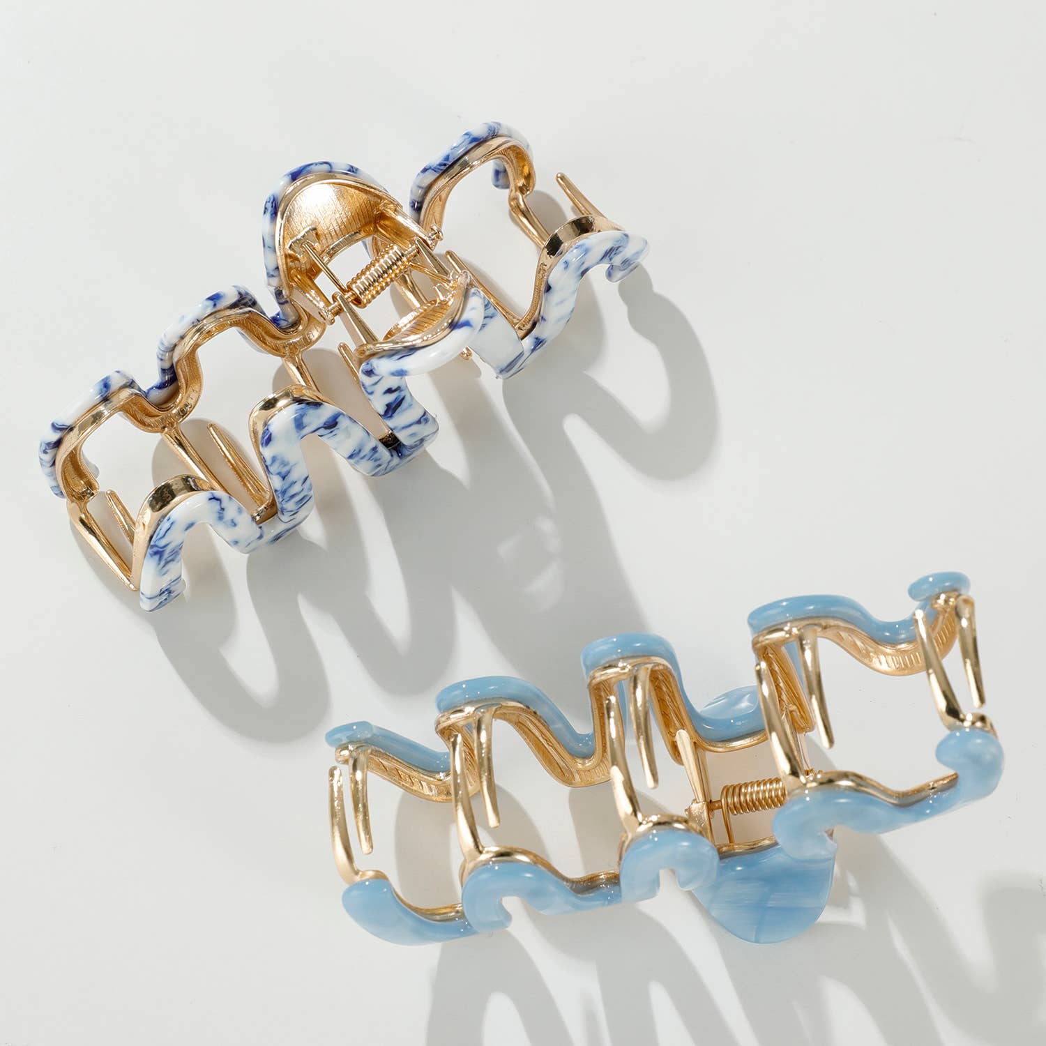 Willow Coastal | Large Squiggle Metal Claw Clip-Misc Accessories-Happy on Main