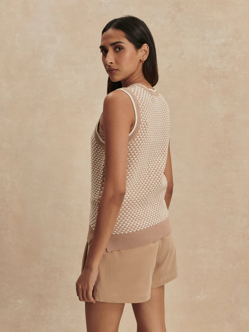 Jenson Stitch Knit Tank - Light Taupe-Varley-Happy on Main