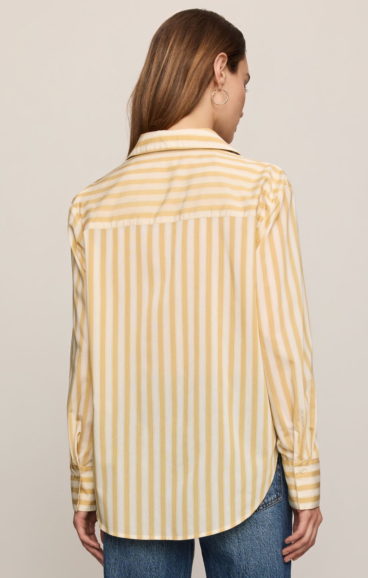 Golden Haven Stripe Button Up - Golden Sage-Z Supply-Happy on Main