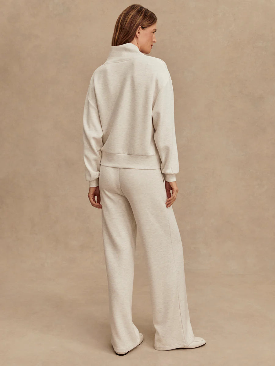 The Wide Leg Pant 30 - Ivory Marl-Varley-Happy on Main