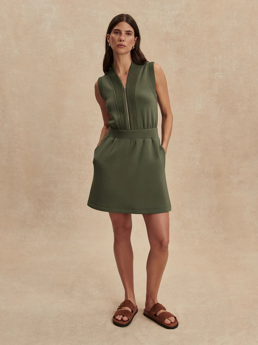 Polyanna Half Zip Dress - Thyme-Varley-Happy on Main