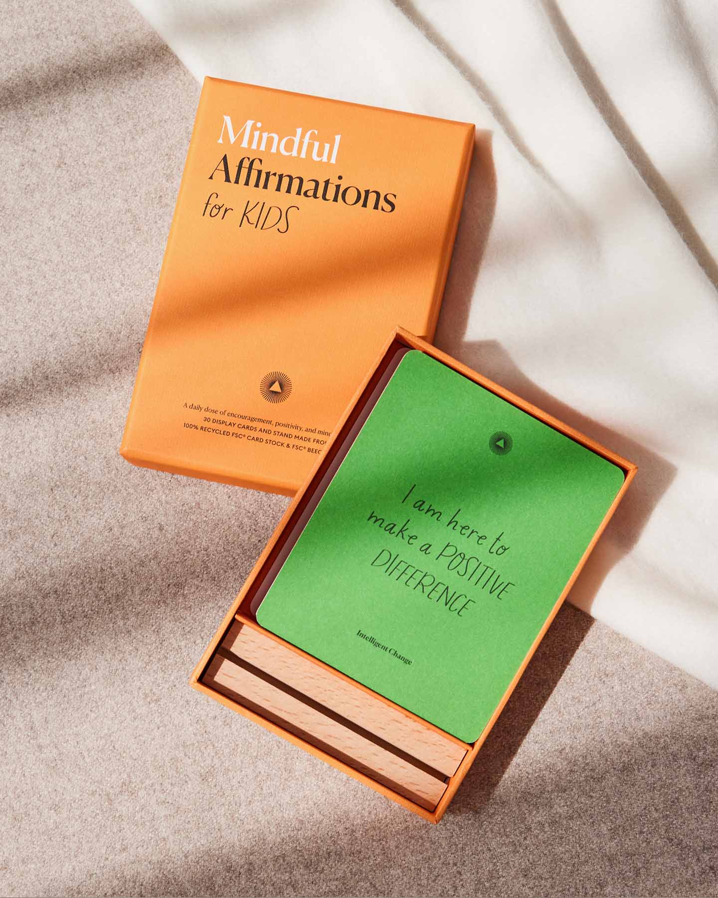Mindful Affirmations for Kids, Display Cards Gift-Intelligent Change-Happy on Main