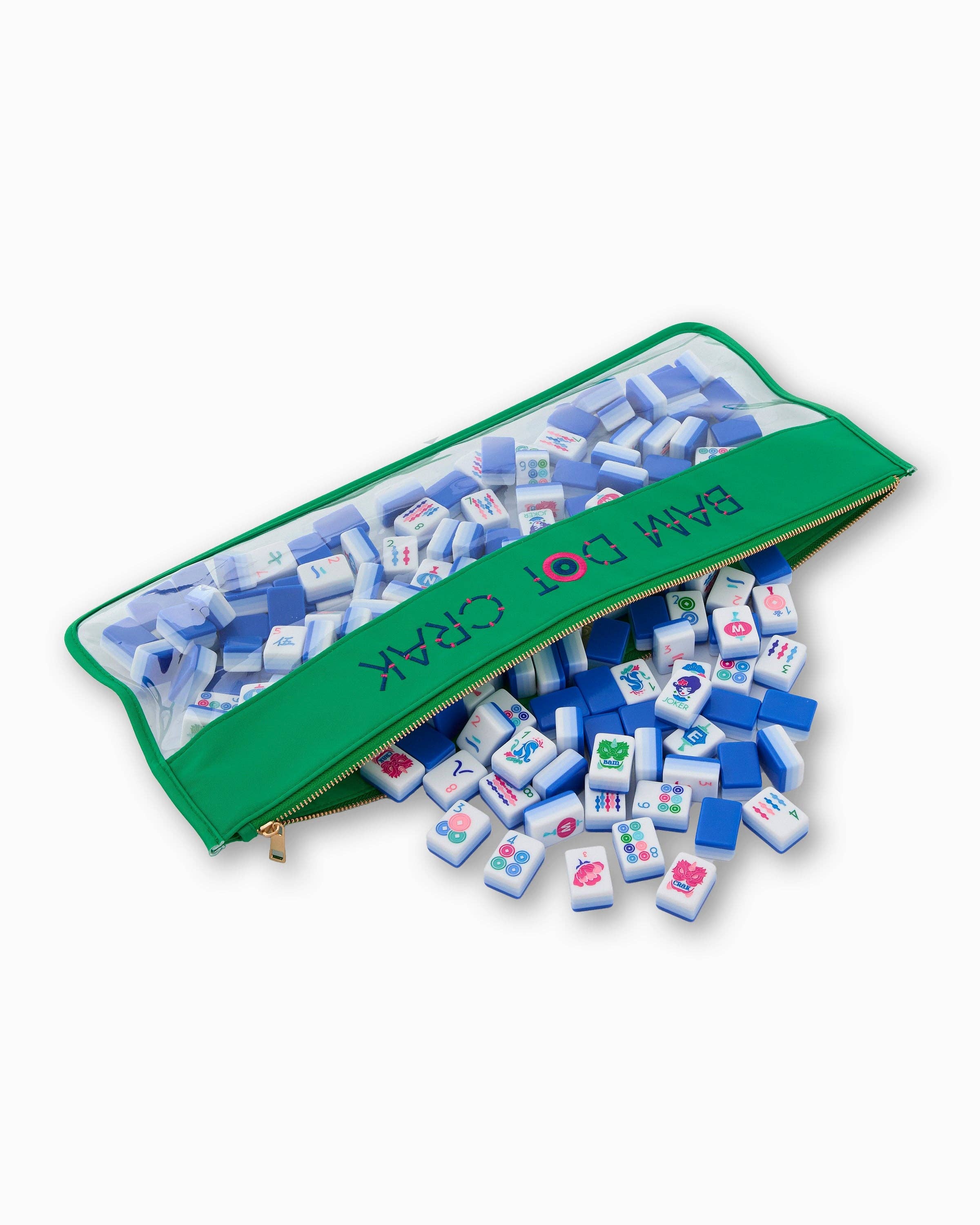 Kelly Green Bam Dot Crak Bag-Oh My Mahjong-Happy on Main