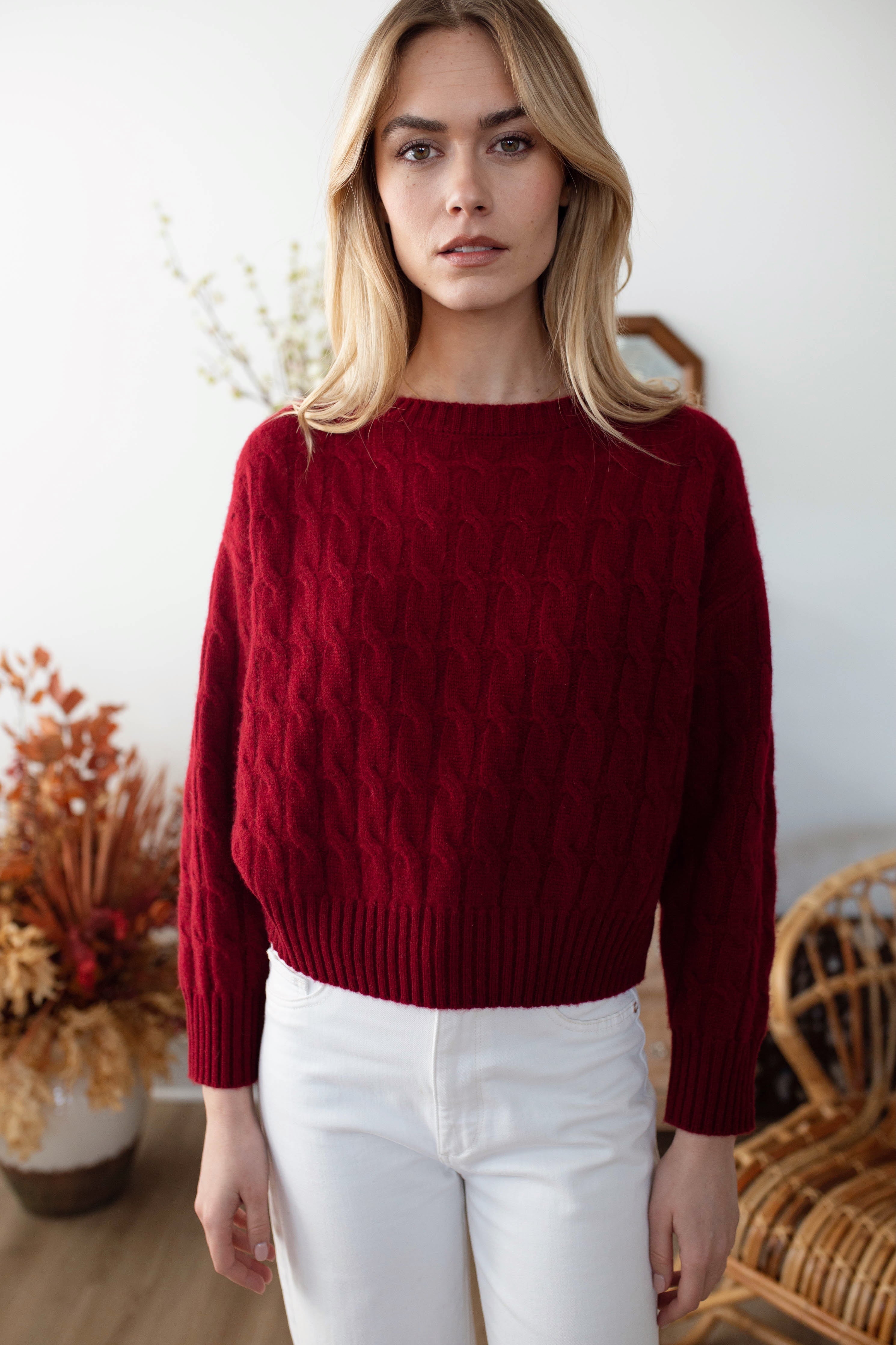 Cable Knit Cashmere-Core Sweaters-Happy on Main