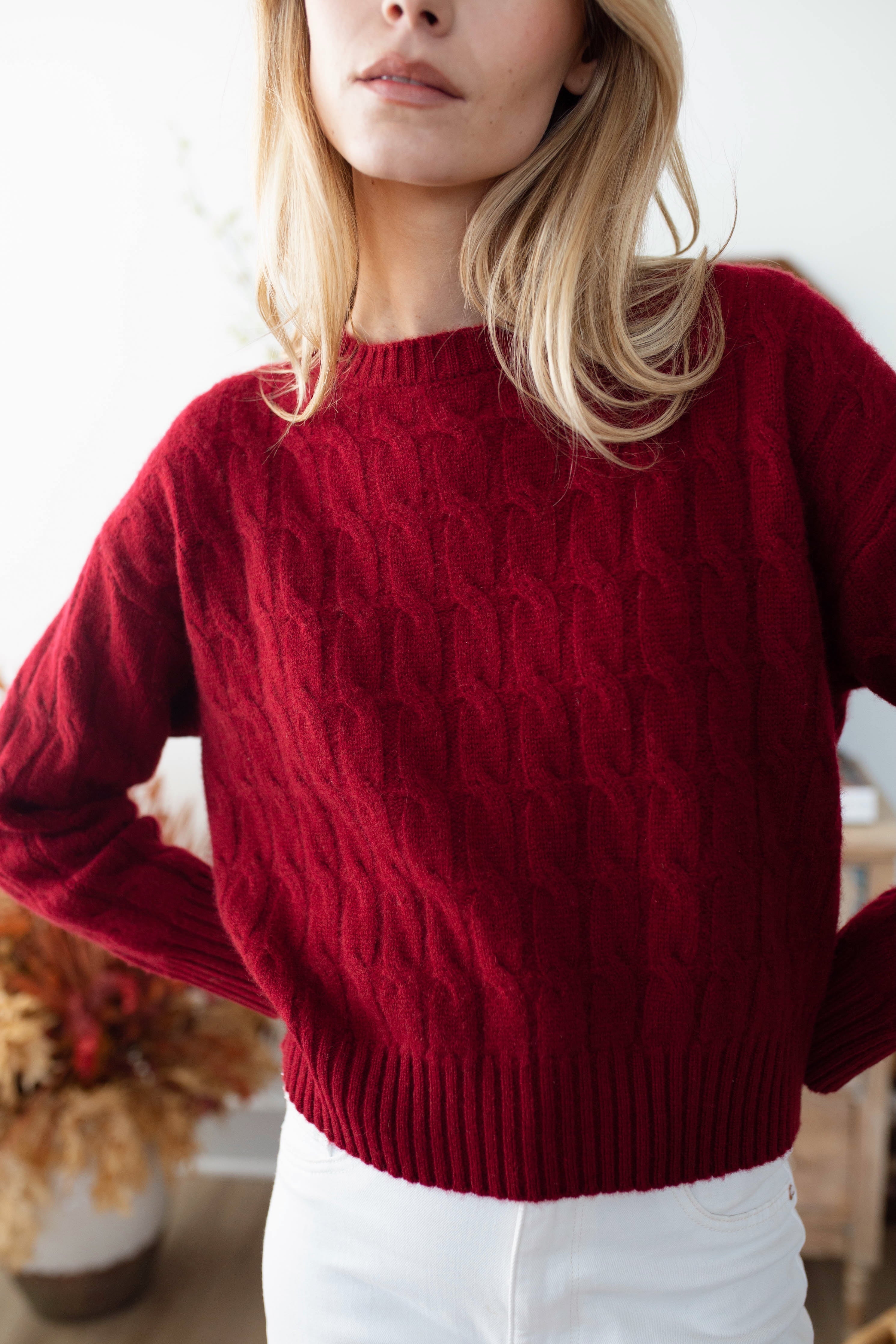 Cable Knit Cashmere-Core Sweaters-Happy on Main