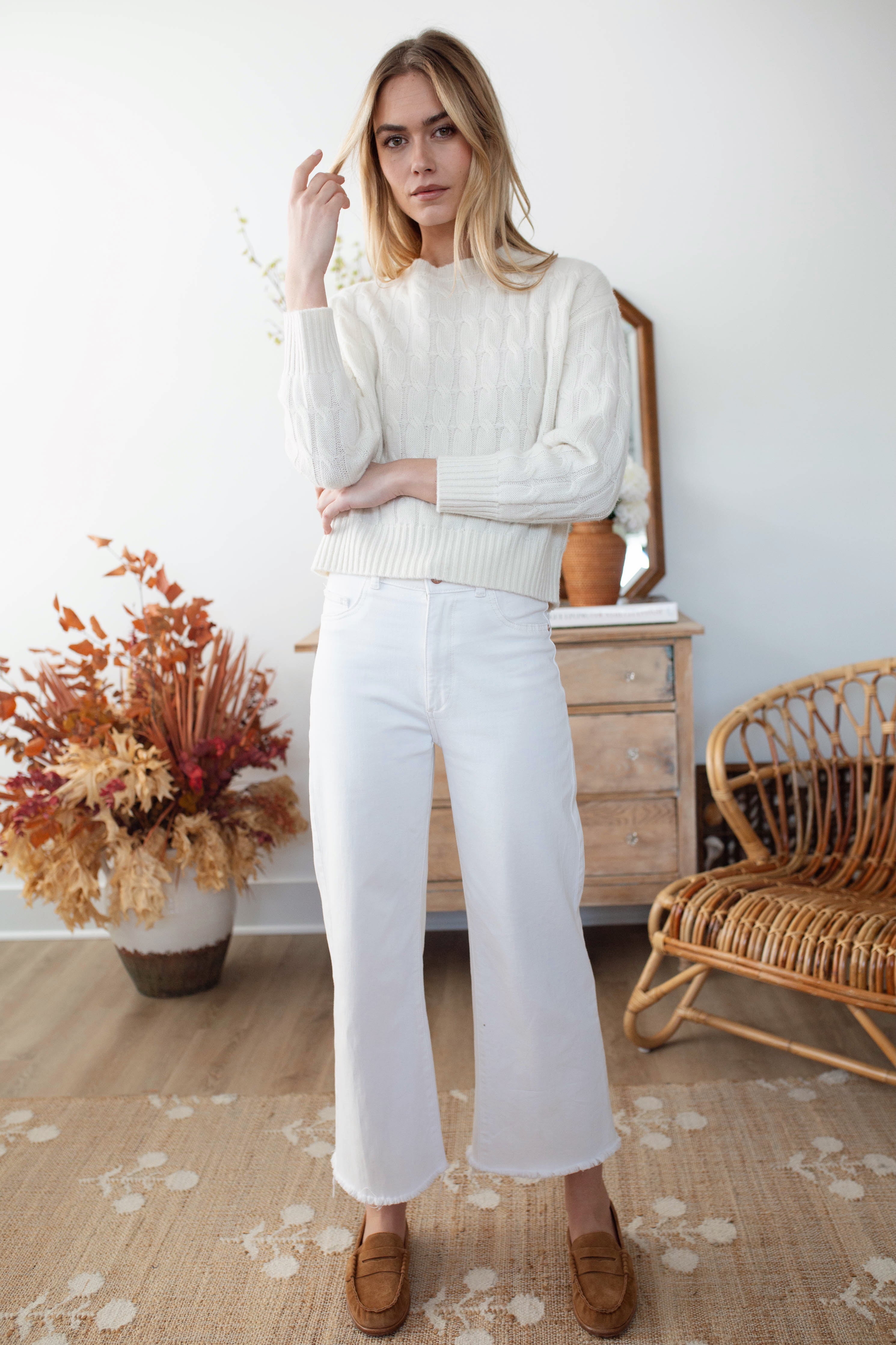 Cable Knit Cashmere-Core Sweaters-Happy on Main