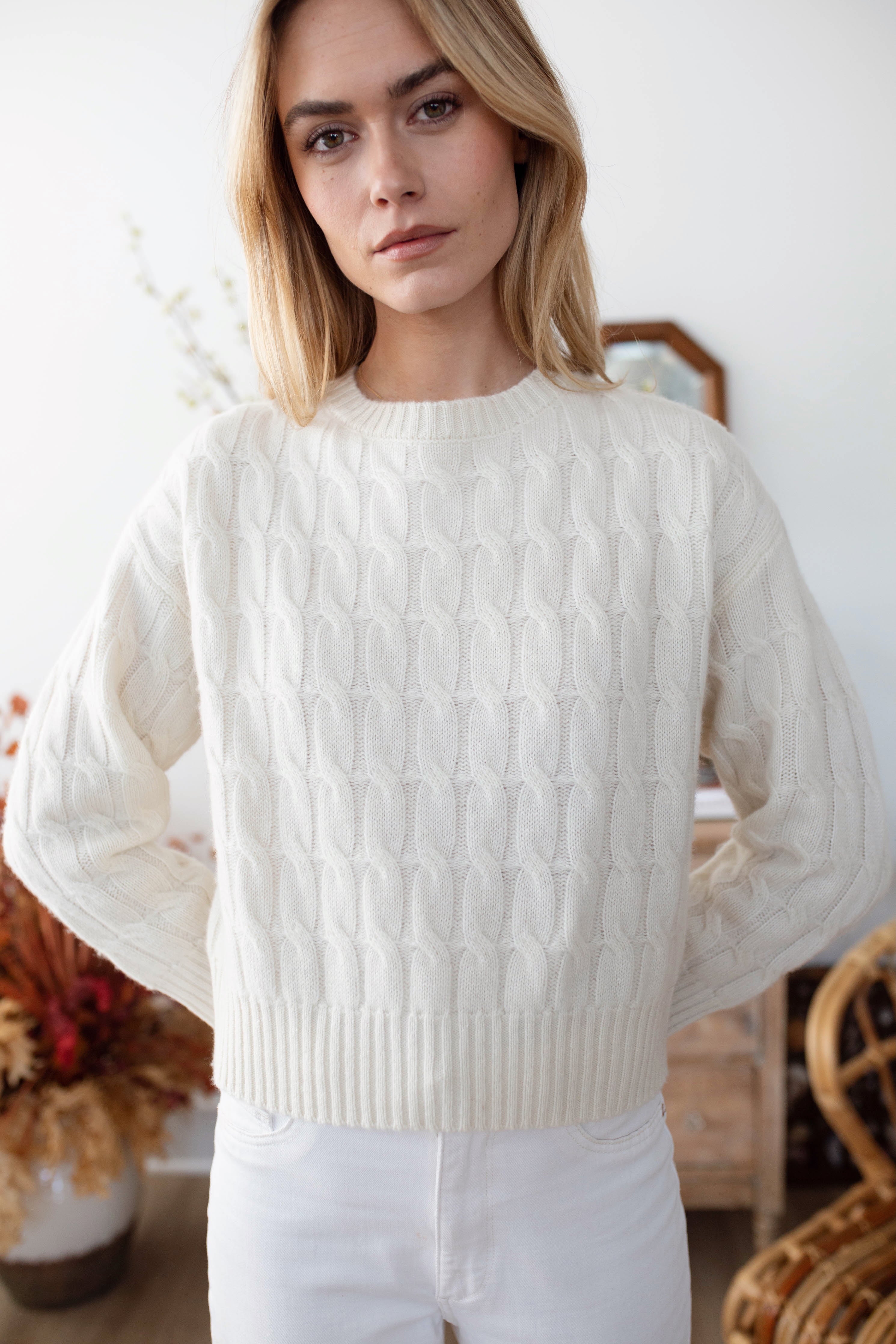Cable Knit Cashmere-Core Sweaters-Happy on Main