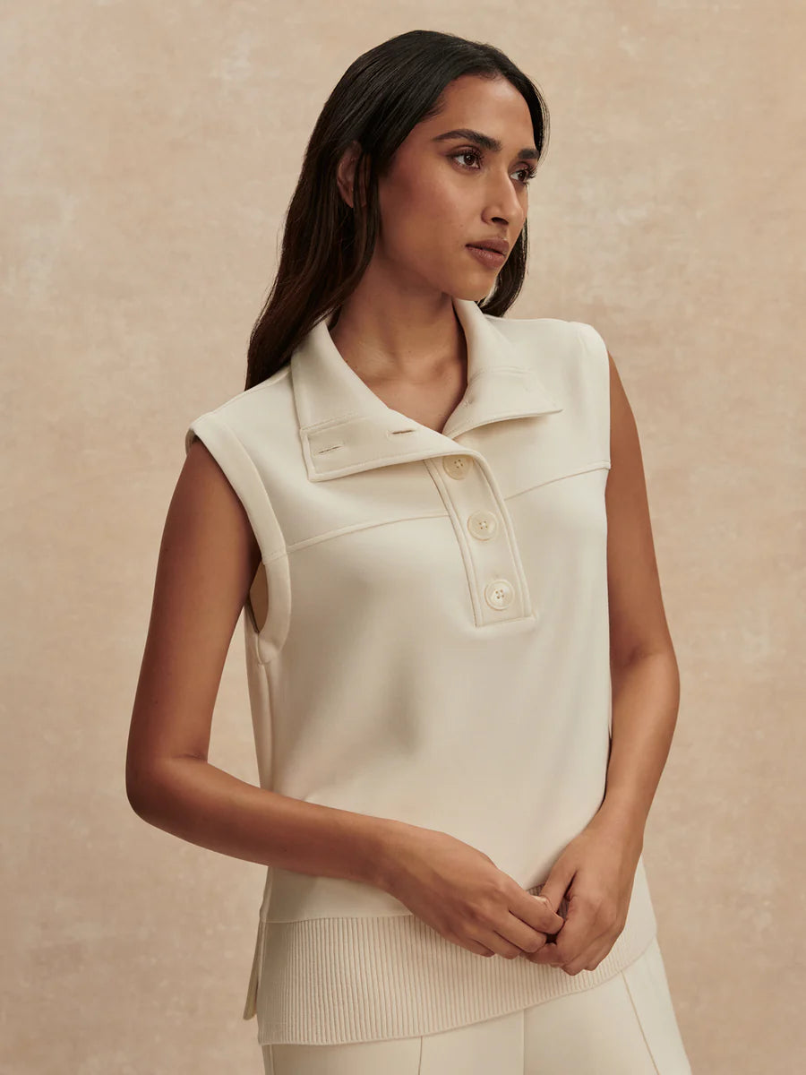Conall Button Tank - Pristine-Varley-Happy on Main