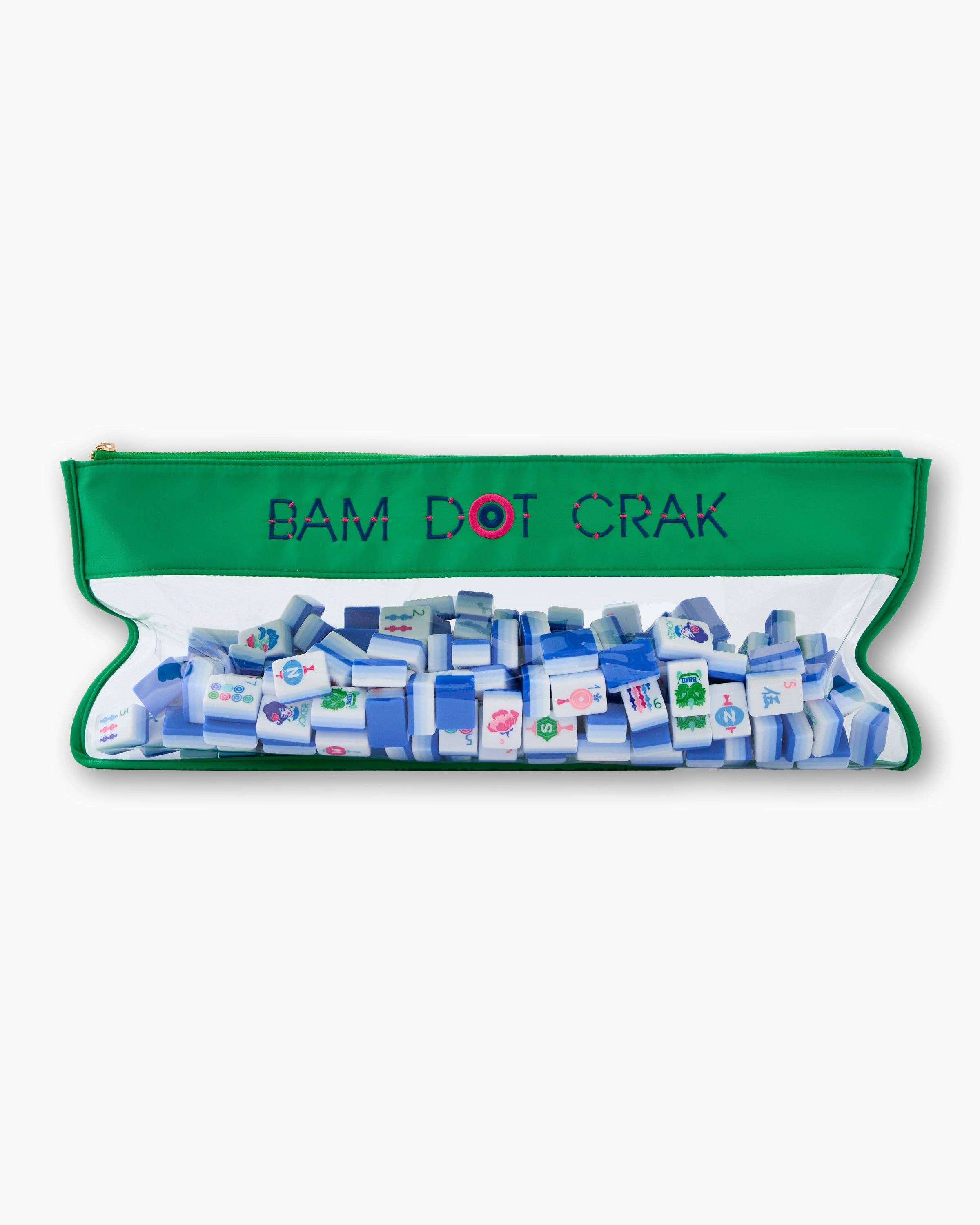 Kelly Green Bam Dot Crak Bag-Oh My Mahjong-Happy on Main