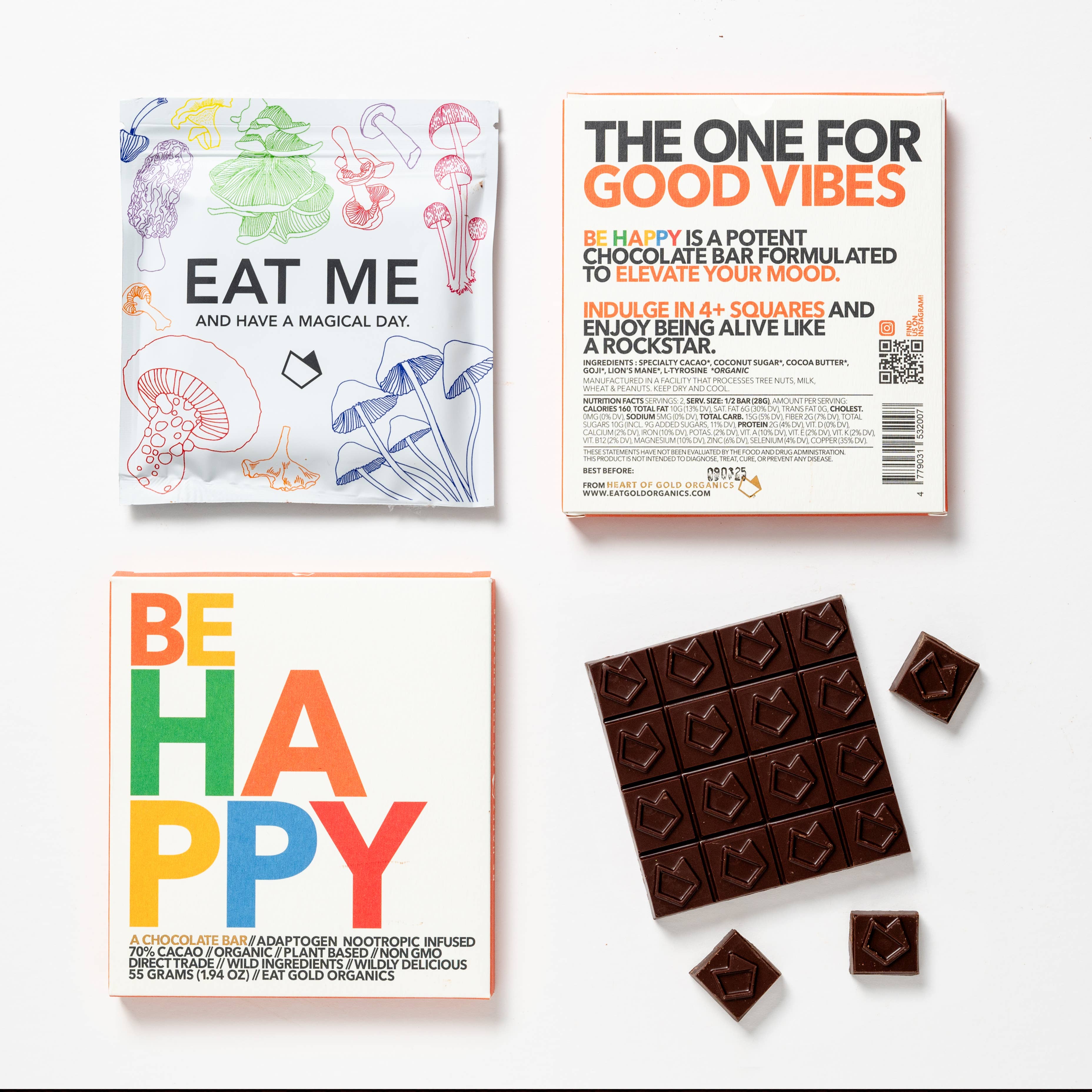 BE HAPPY a Potent, Functional & Delicious Chocolate Bar-Beauty + Wellness-Happy on Main