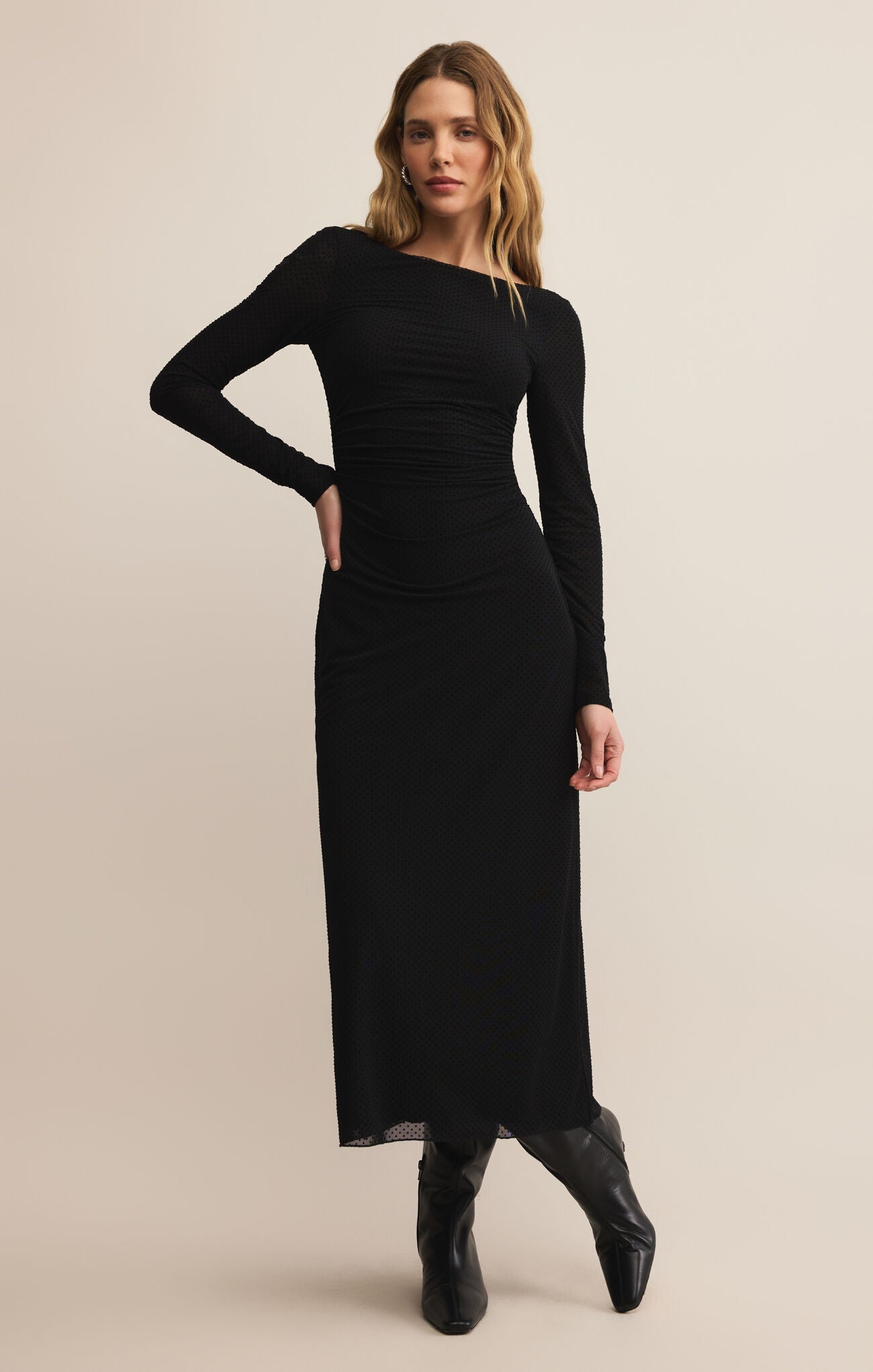 Spellbound Mesh Midi Dress-Dressy Dresses-Happy on Main