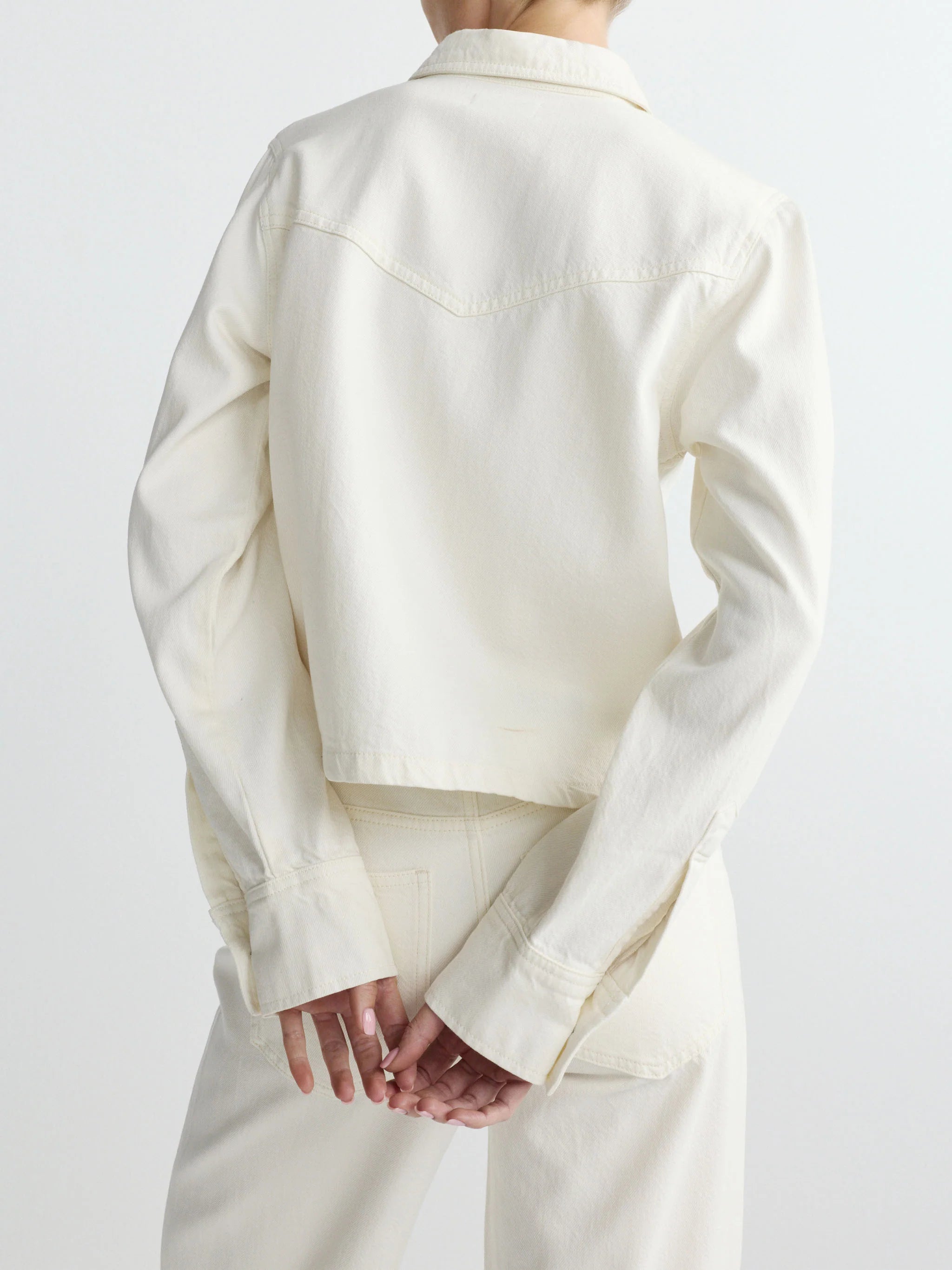 Montauk Shirt Long Sleeve - Eggshell-DL1961-Happy on Main