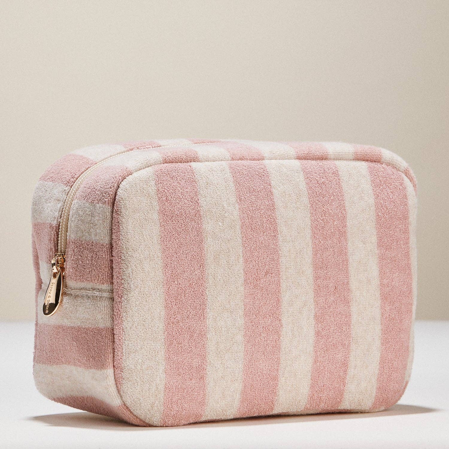 Striped Terry Fabric | Travel Pouch-Frem-Happy on Main
