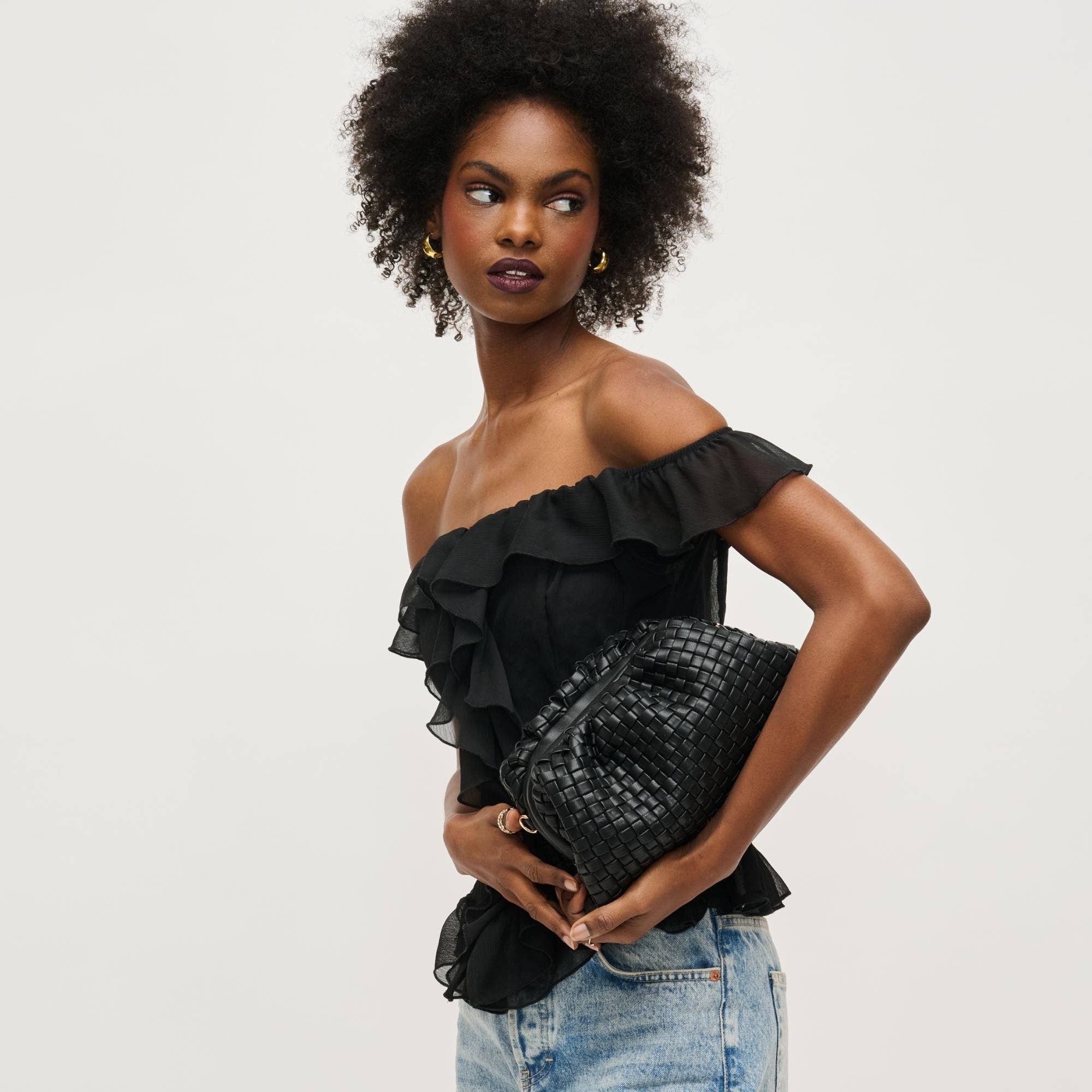 Tate Woven Frame Clutch-Urban Expressions-Happy on Main