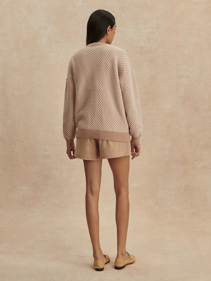 Tarran Stitch Knit Cardigan - Light Taupe-Varley-Happy on Main