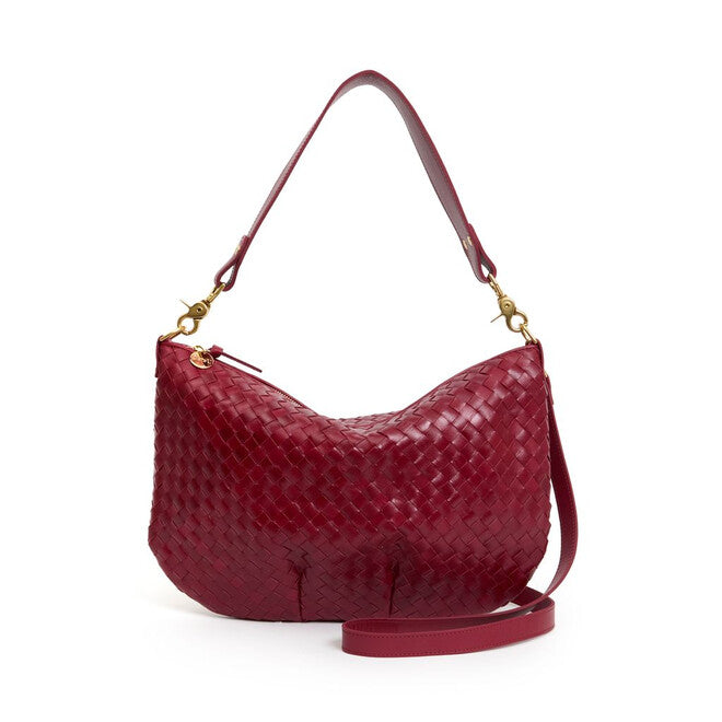 Moyen Messenger - Medium Woven Diagonal - Garnet-Clare V.-Happy on Main