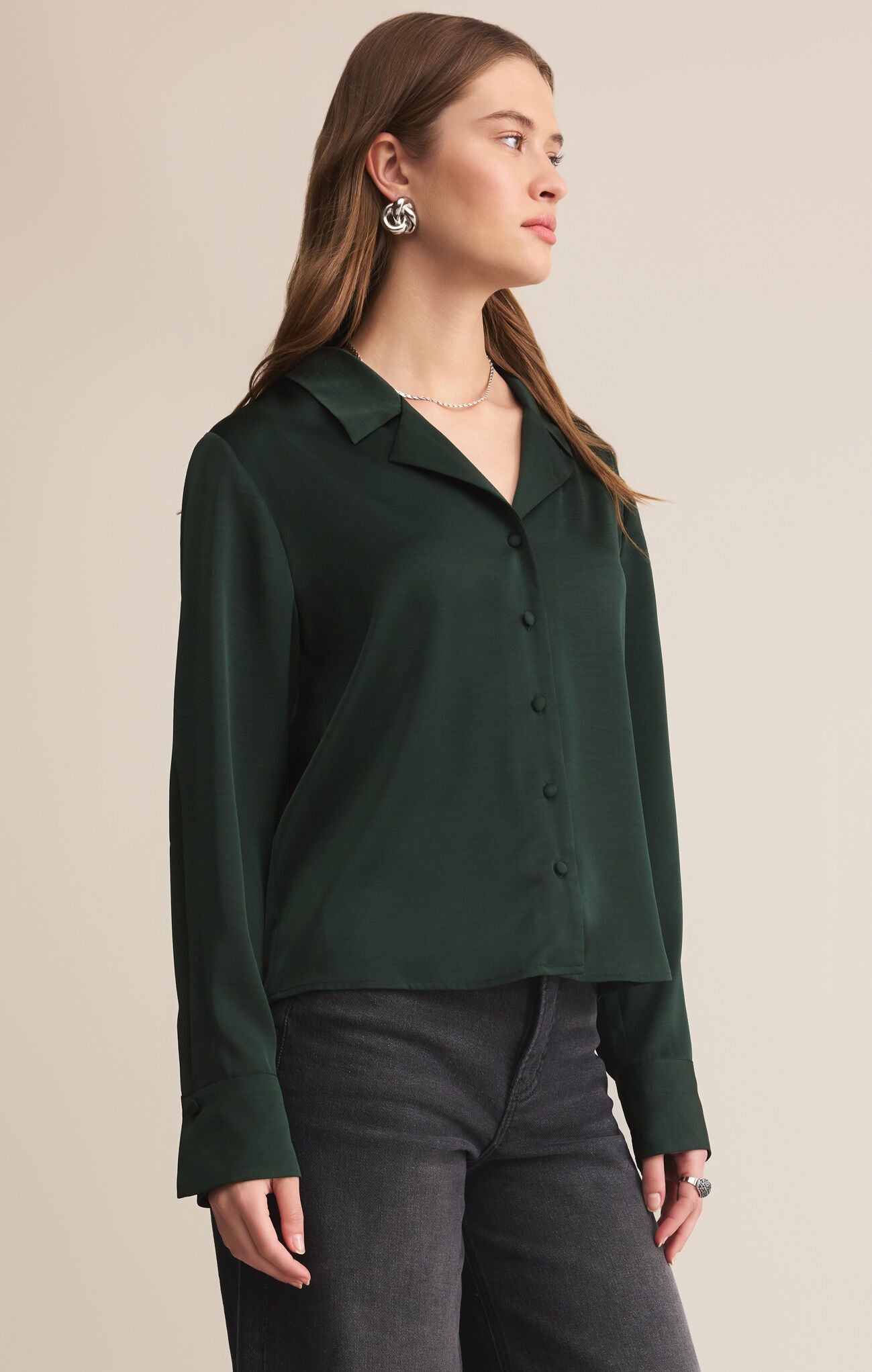 Ana Satin Top-Casual Tops-Happy on Main