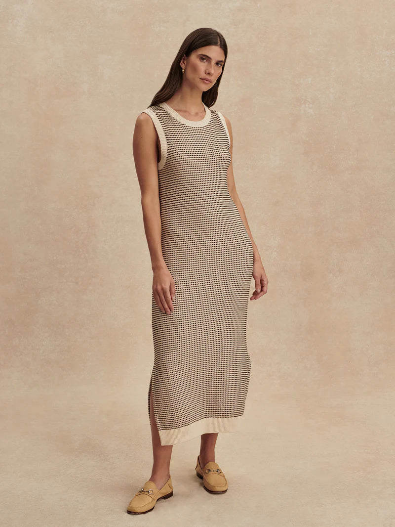 Sadia Stitch Knit Dress - Birch-Varley-Happy on Main