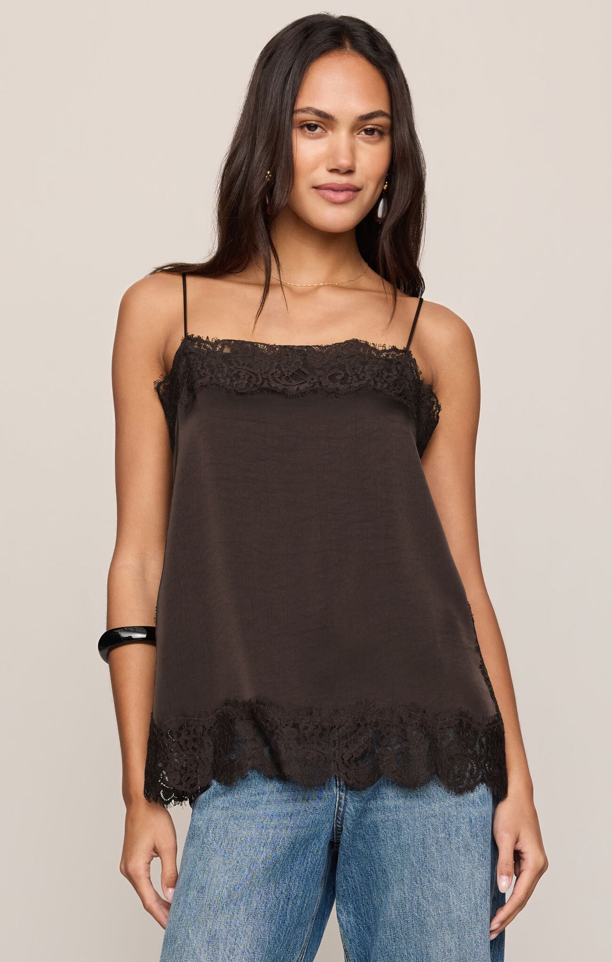 Roselle Lace Cami - Cocoa Bean-Z Supply-Happy on Main