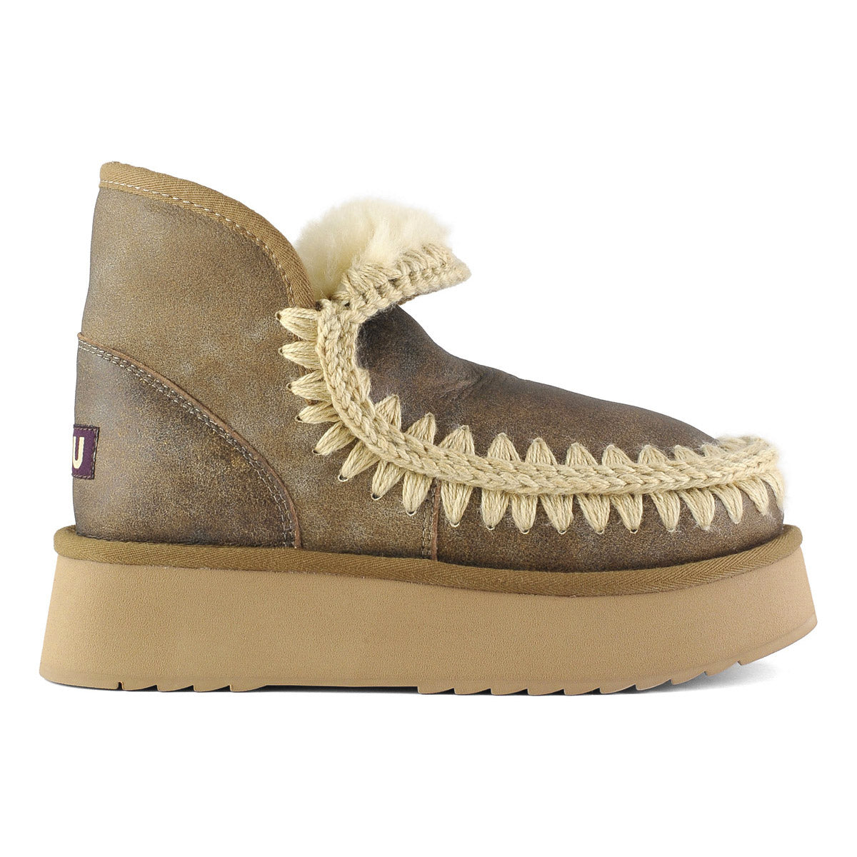 Mini Eskimo Platform Boot Leather - Vintage Cognac-Circolo Showroom (Olarte-Foussard)-Happy on Main