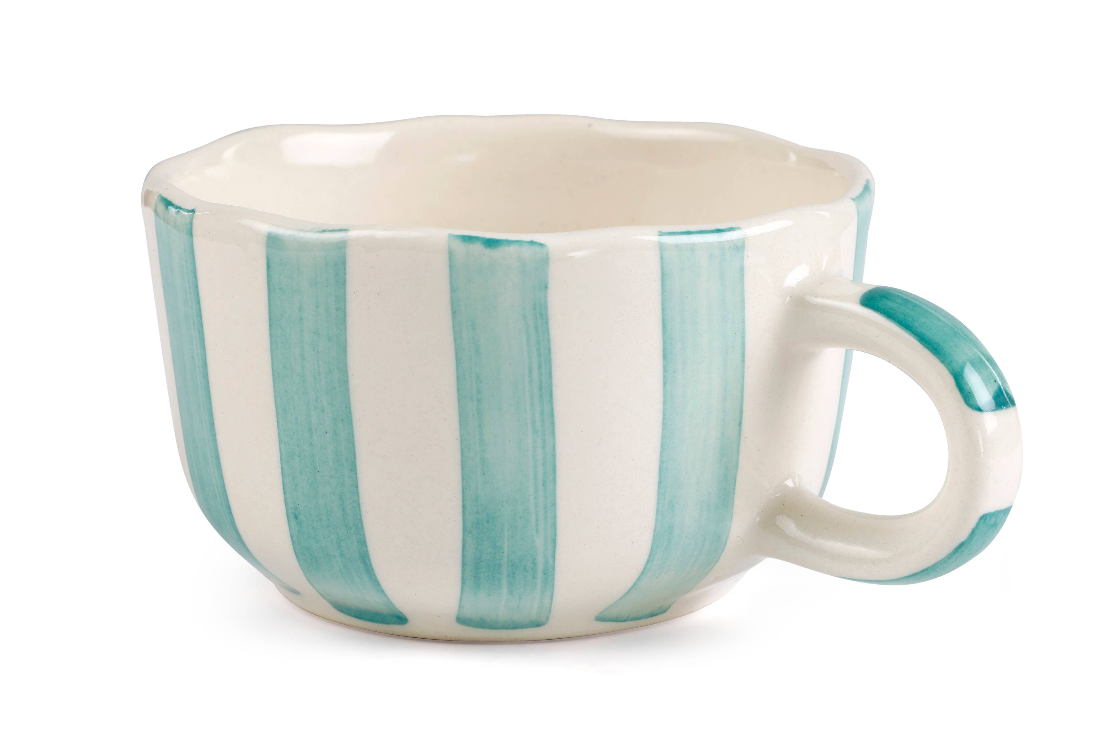 Ceramic Mint Green Cappuccino Cup, 2.9 x 3.9 Inches-Home Decor-Happy on Main