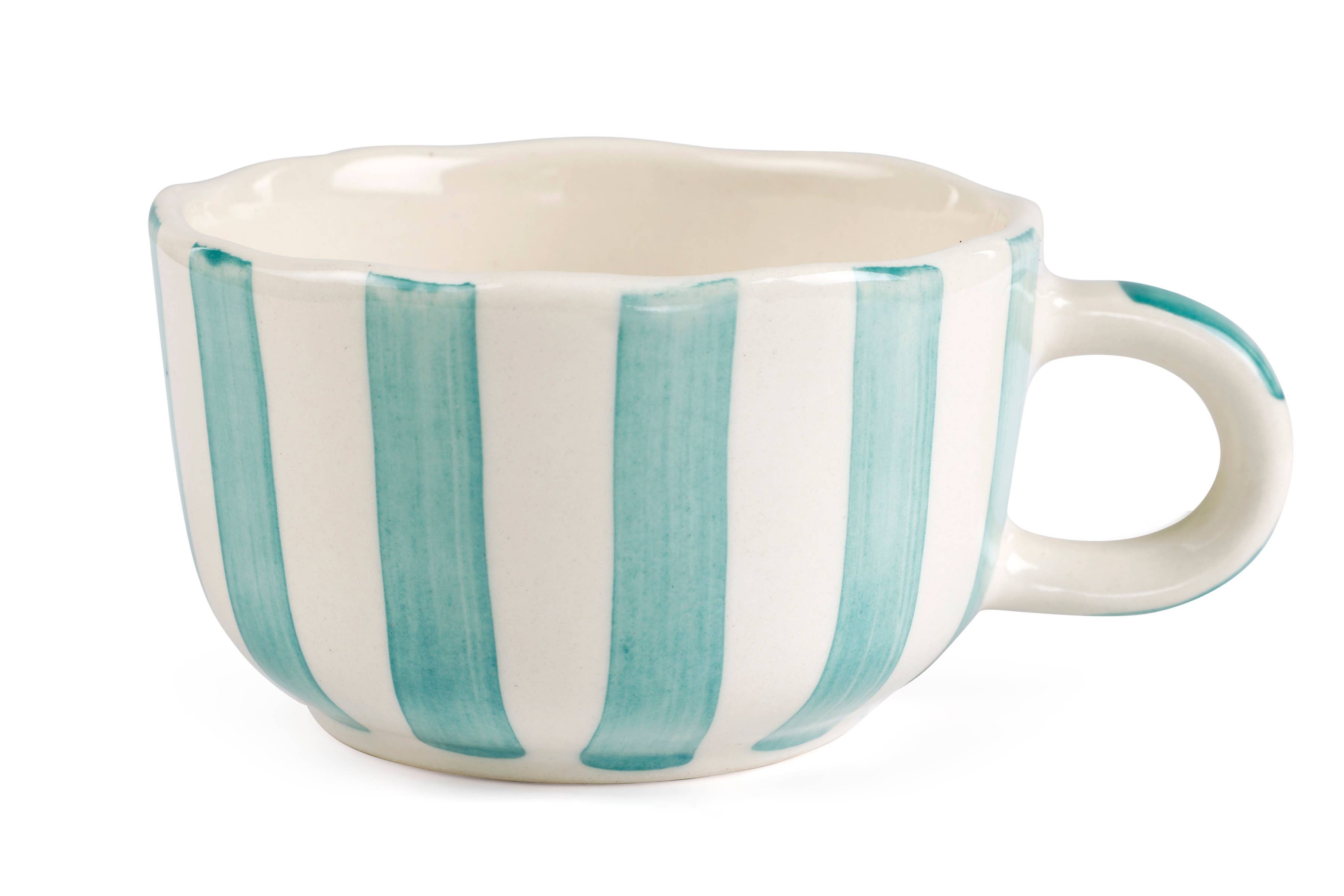 Ceramic Mint Green Cappuccino Cup, 2.9 x 3.9 Inches-Home Decor-Happy on Main