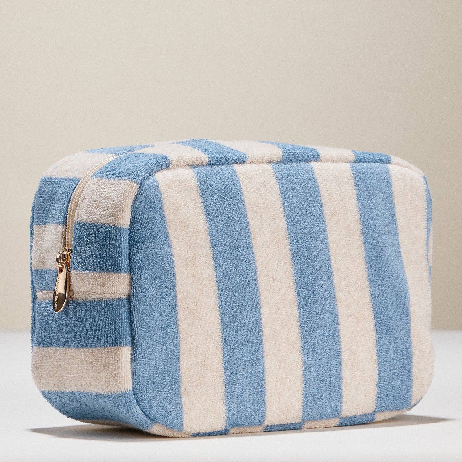 Striped Terry Fabric | Travel Pouch-Frem-Happy on Main