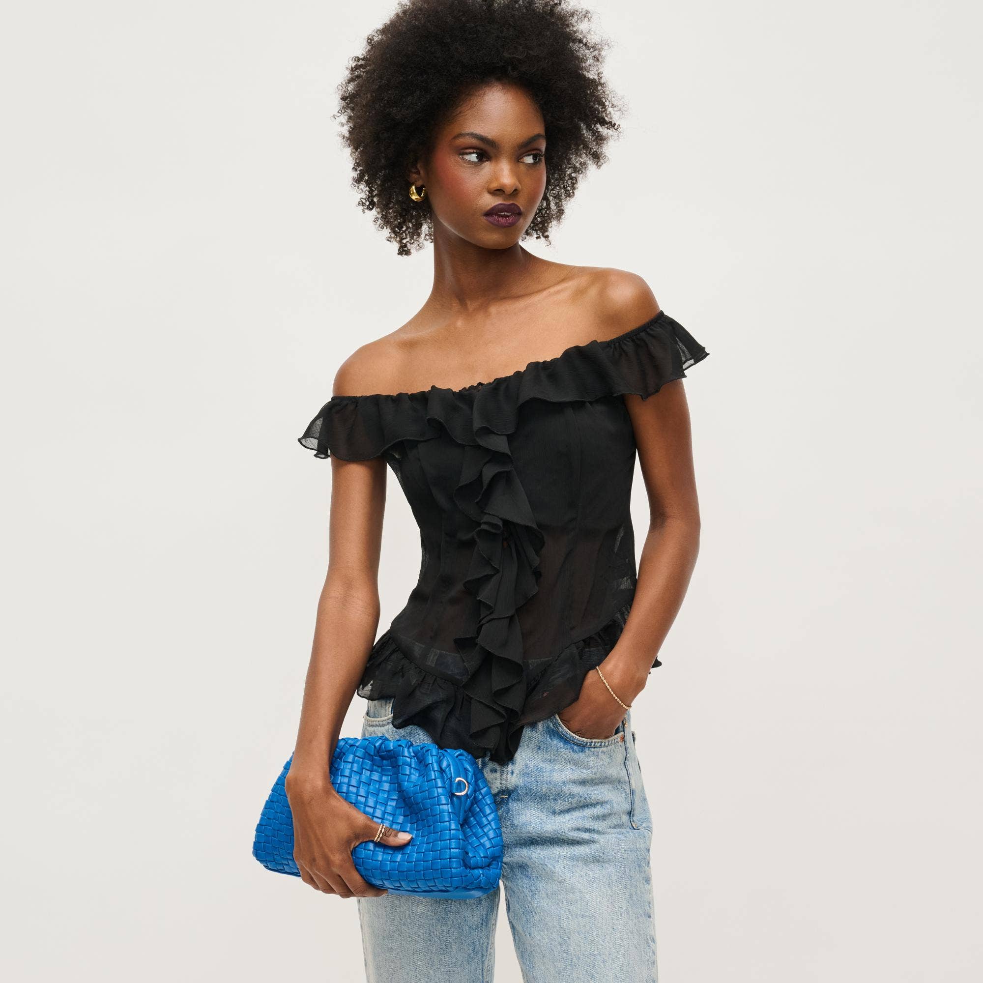 Tate Woven Frame Clutch-Urban Expressions-Happy on Main