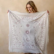 Cosmic Rodeo Cashmere Bandana Sweater Wrap - Lily/Taupe-Freya-Happy on Main