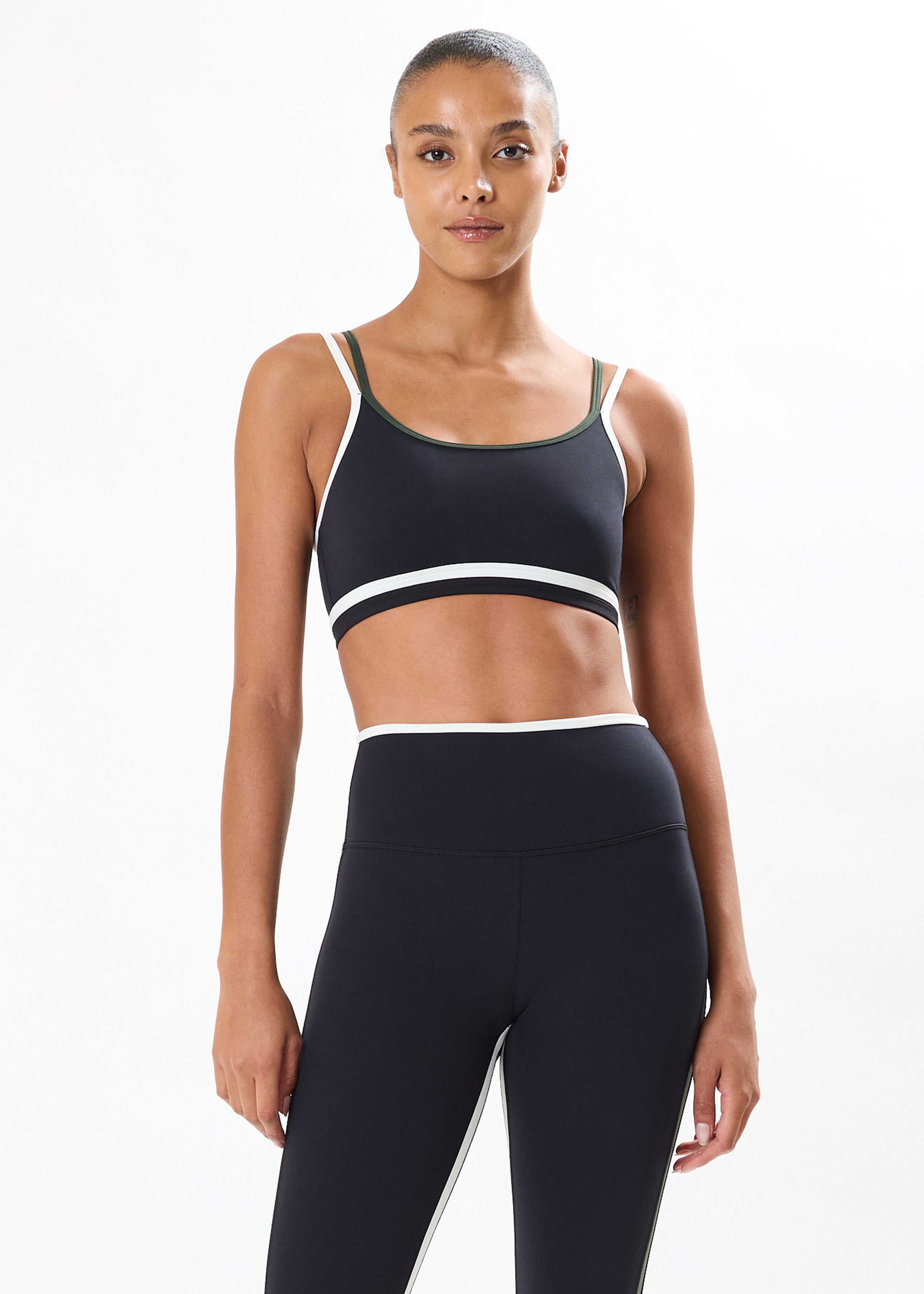 Eva Rigor Double Strap Bra - Black/Military-Splits59-Happy on Main