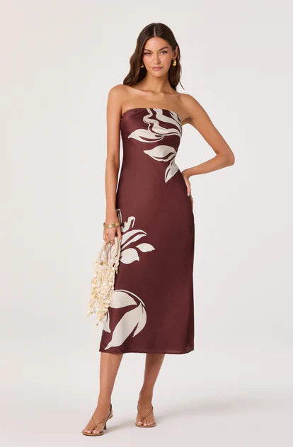 Annabeth Dress - Brown Floral-ASTR-Happy on Main