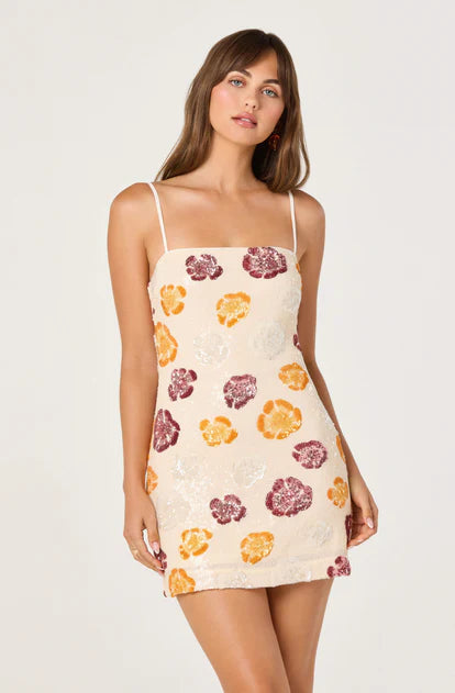 Abelia Dress - Ivory Multi Floral-ASTR-Happy on Main