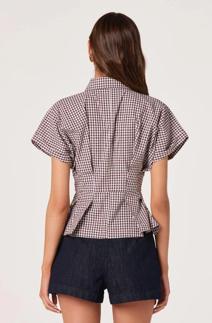 Beck Top - Brown Gingham-ASTR-Happy on Main