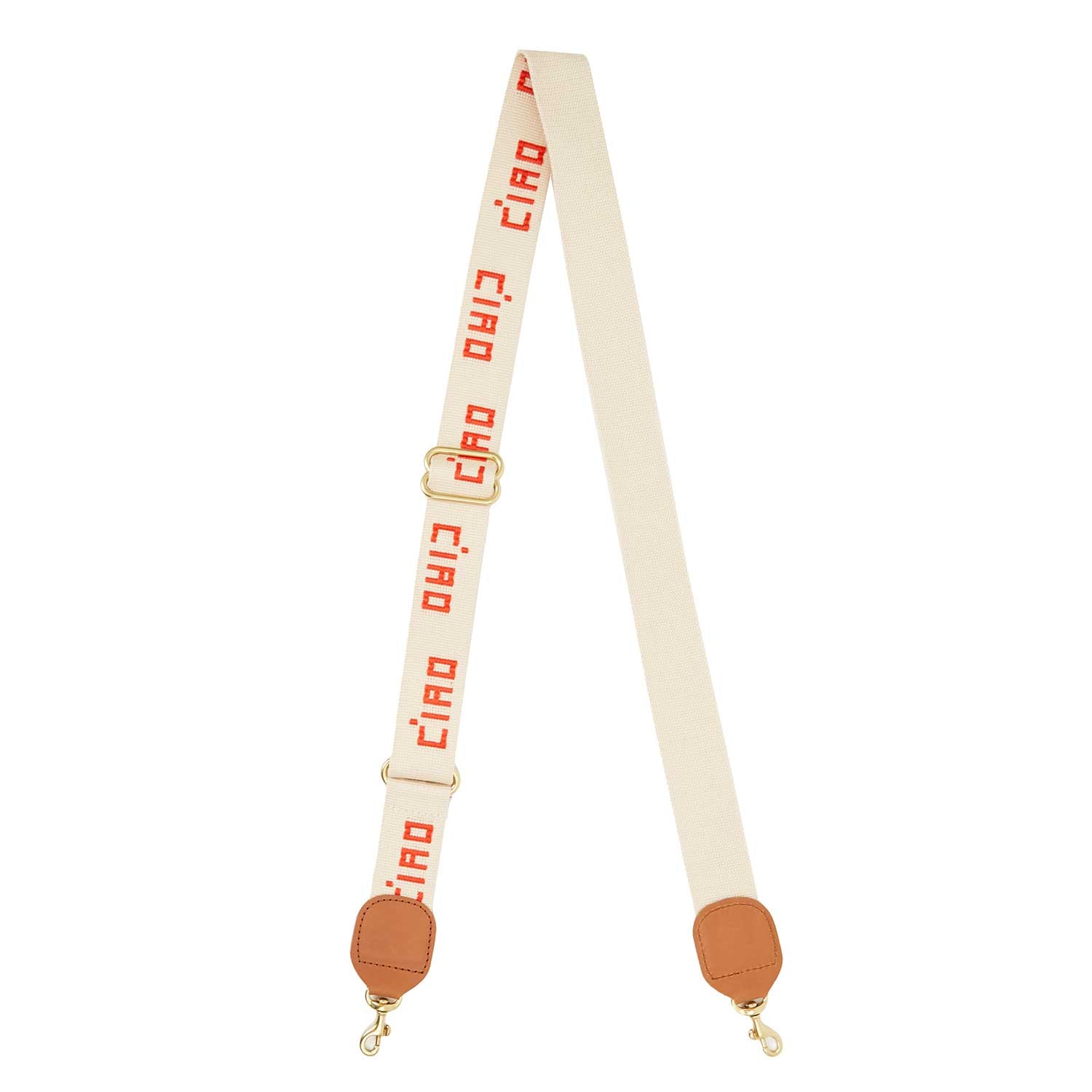 Adjustable Crossbody Strap - Natural/Poppy-Clare V.-Happy on Main