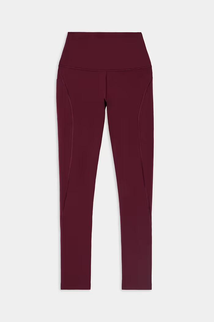 Airweight High Waist 7/8 Pocket Legging - Dark Cherry-Splits59-Happy on Main