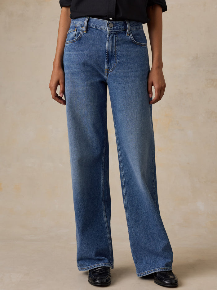Organic Cotton Denim Wide Leg - Coast Bound Wash-Faherty-Happy on Main
